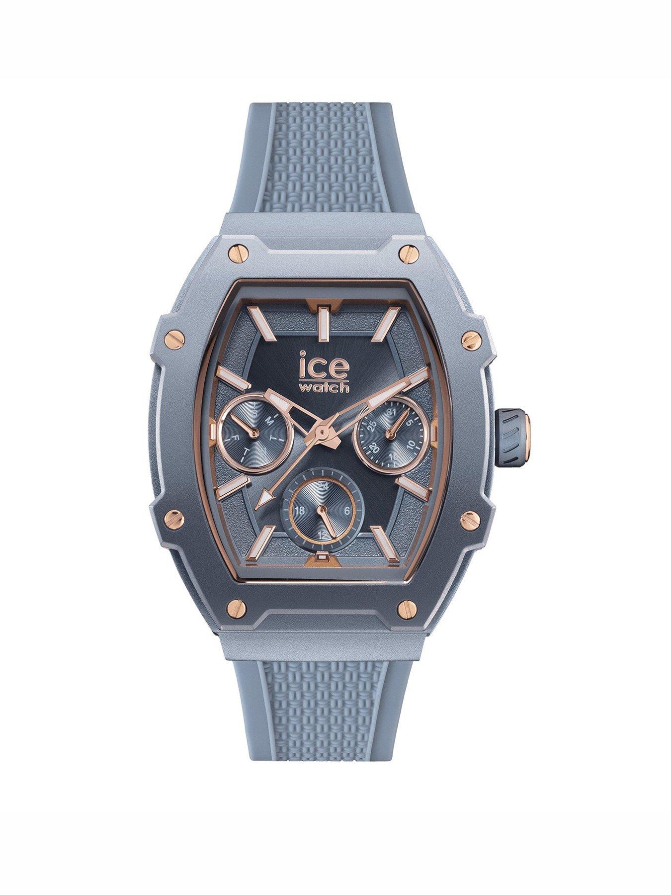 undefined Boliday Horizon Blue Silicone Strap Day Date Watch