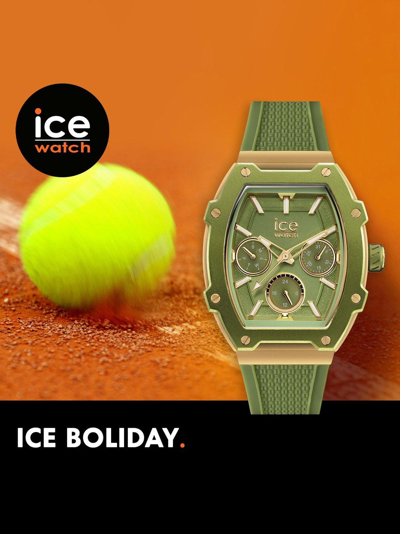 Image 6 of 7 of Ice-Watch Boliday Green Dial and Silicone Strap Day Date Watch