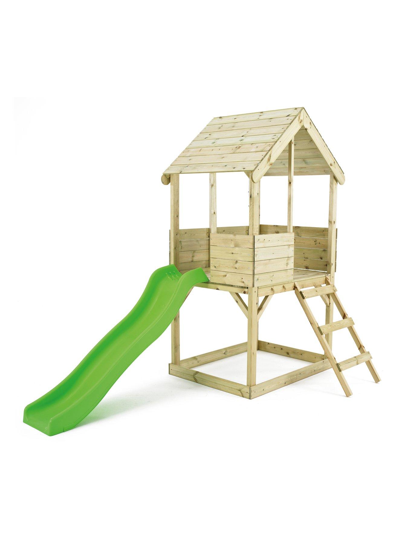 TP Wooden Adventure Playhouse With Slide Very