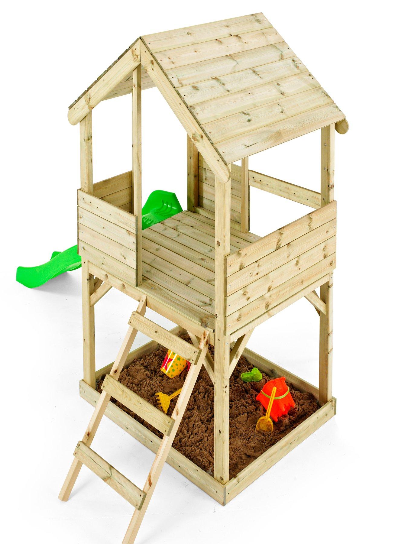 TP Wooden Adventure Playhouse With Slide Very