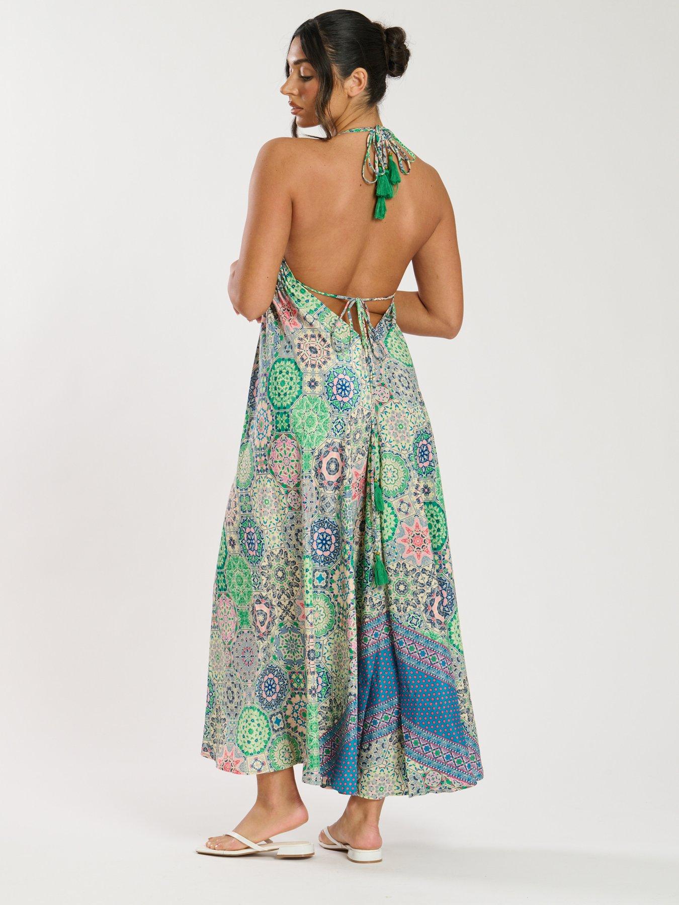 Sand Tropical Scarf Maxi Dress main image 1
