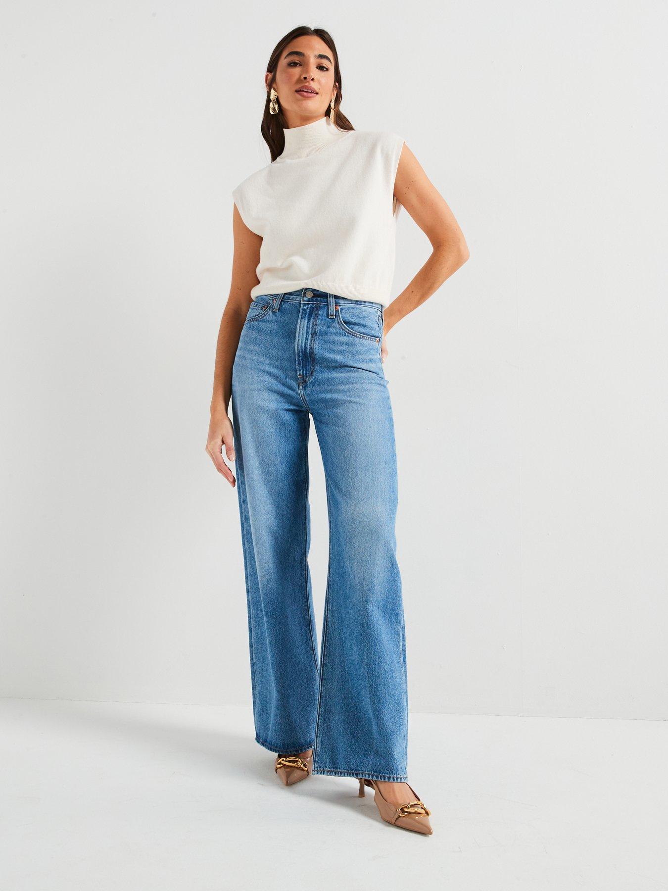 Image 3 of 6 of Levi's Ribcage Wide Leg Jeans - Not The Same Blue