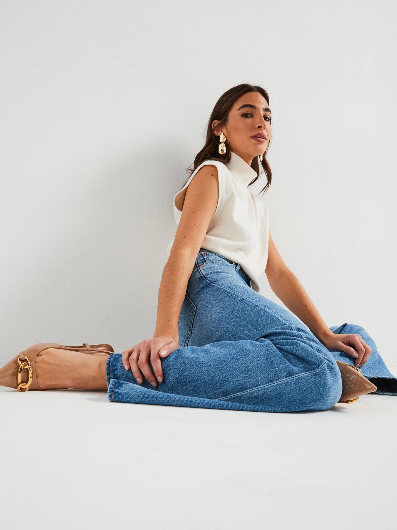 Image 5 of 6 of Levi's Ribcage Wide Leg Jeans - Not The Same Blue