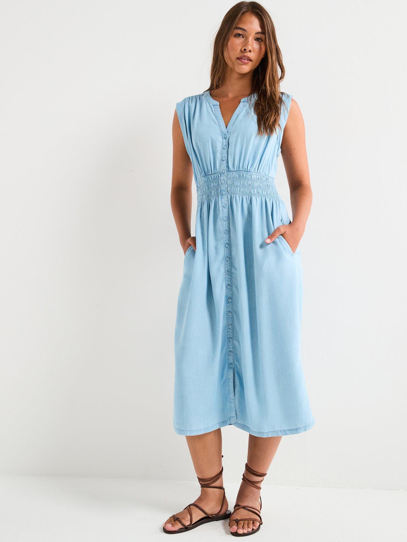 undefined Bettina Dress - Da4et Cloud 9.5 Indigo Tencel