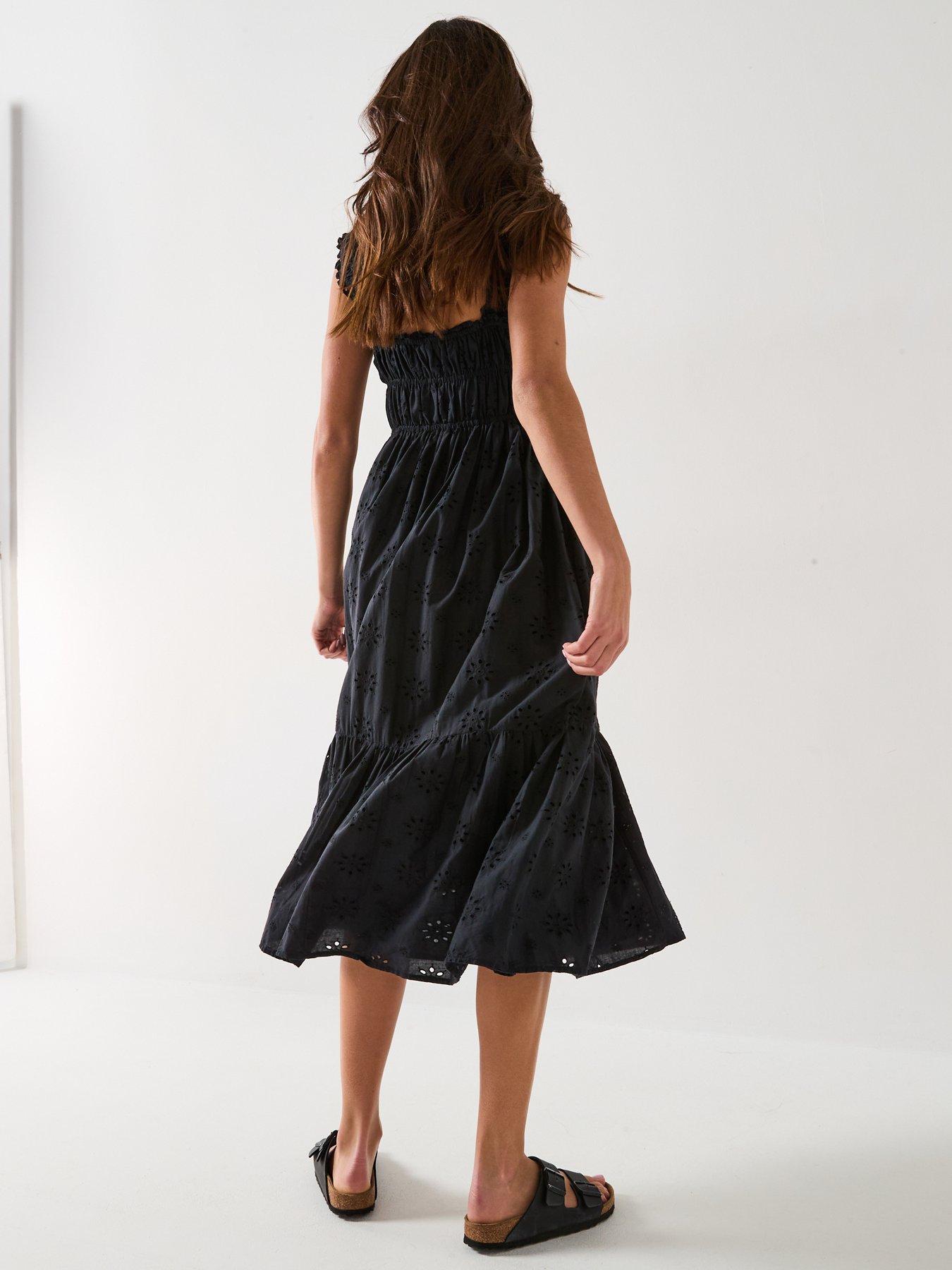 Image 6 of 6 of Levi's Amaya Tiered Midi Dress - Anthracite Night