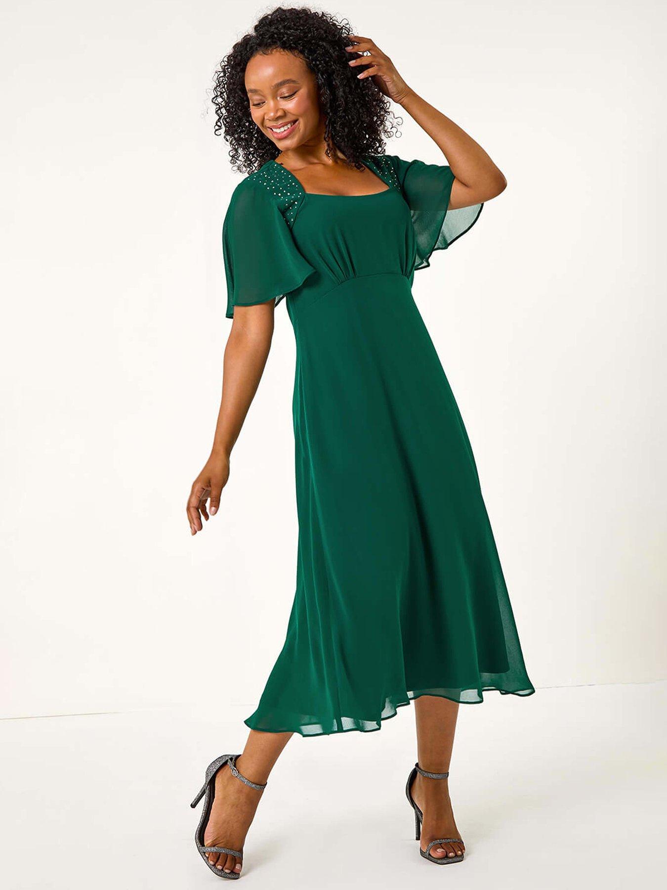 green roman dress Buy Roman Green Leafy Print Maxi Dress from Next USA