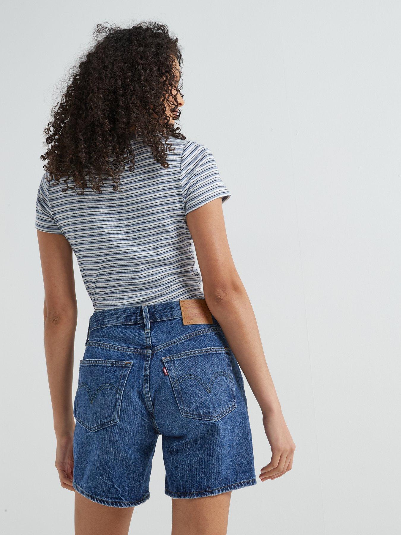 Image 2 of 6 of Levi's 501&reg; Mid-thigh Shorts - Blue Beauty