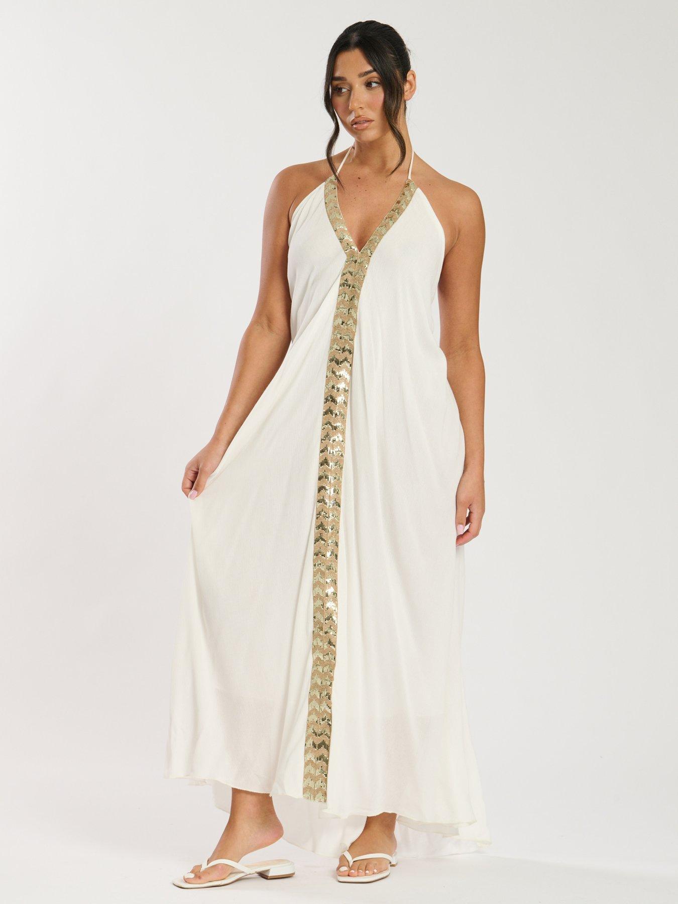 sachin and babi light blue dress Halter Neck Dress main image 0