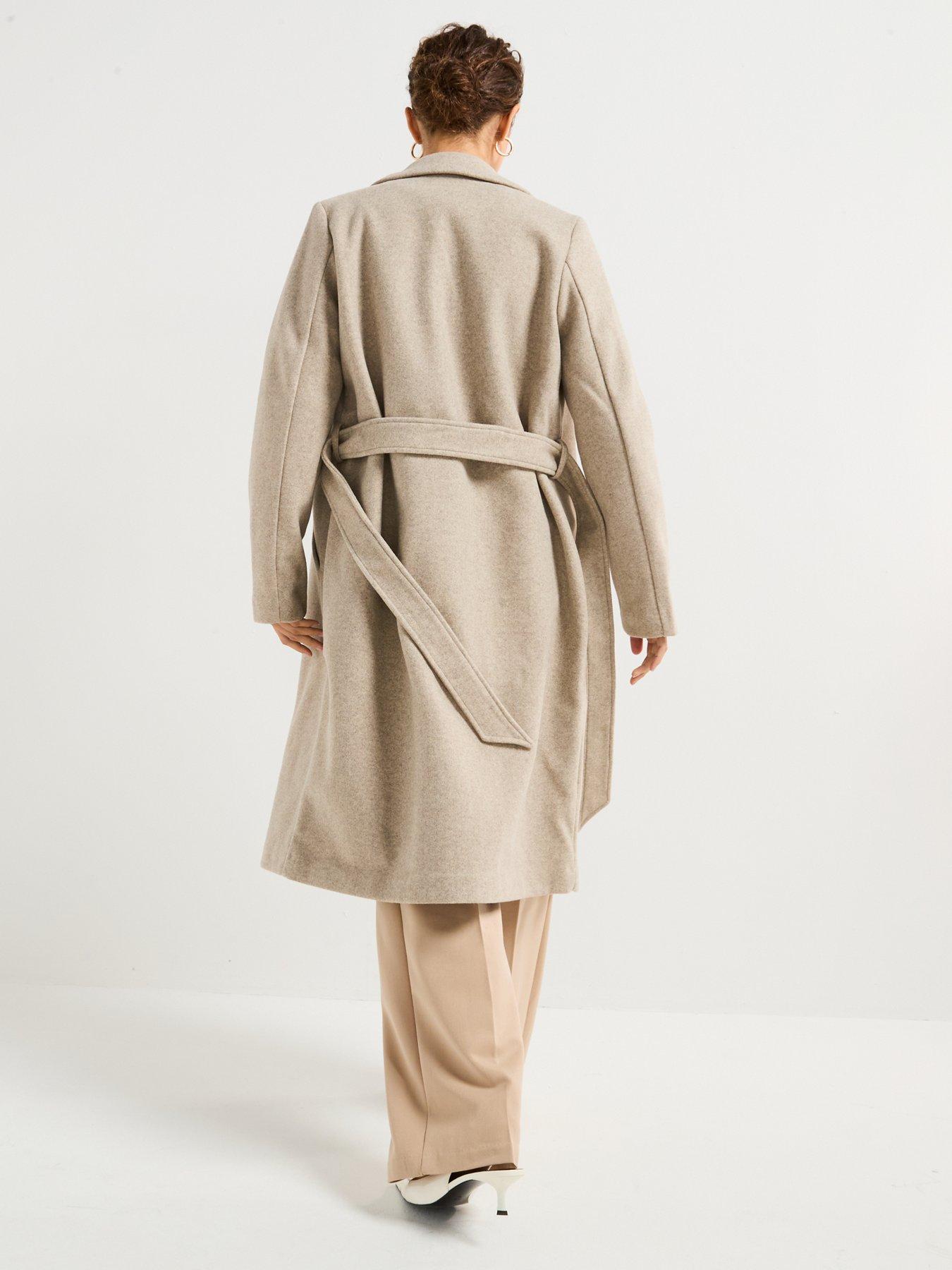 Image 2 of 4 of Vero Moda Longline Coat - Beige