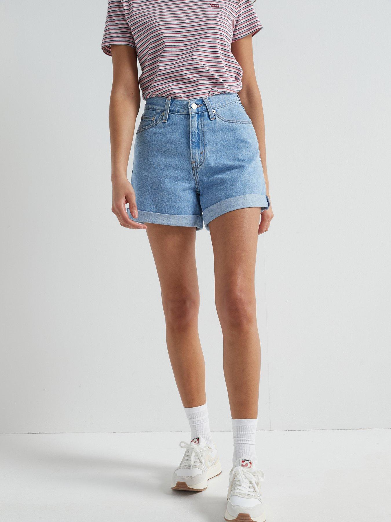 undefined 80s Mom Shorts - Back To Blue