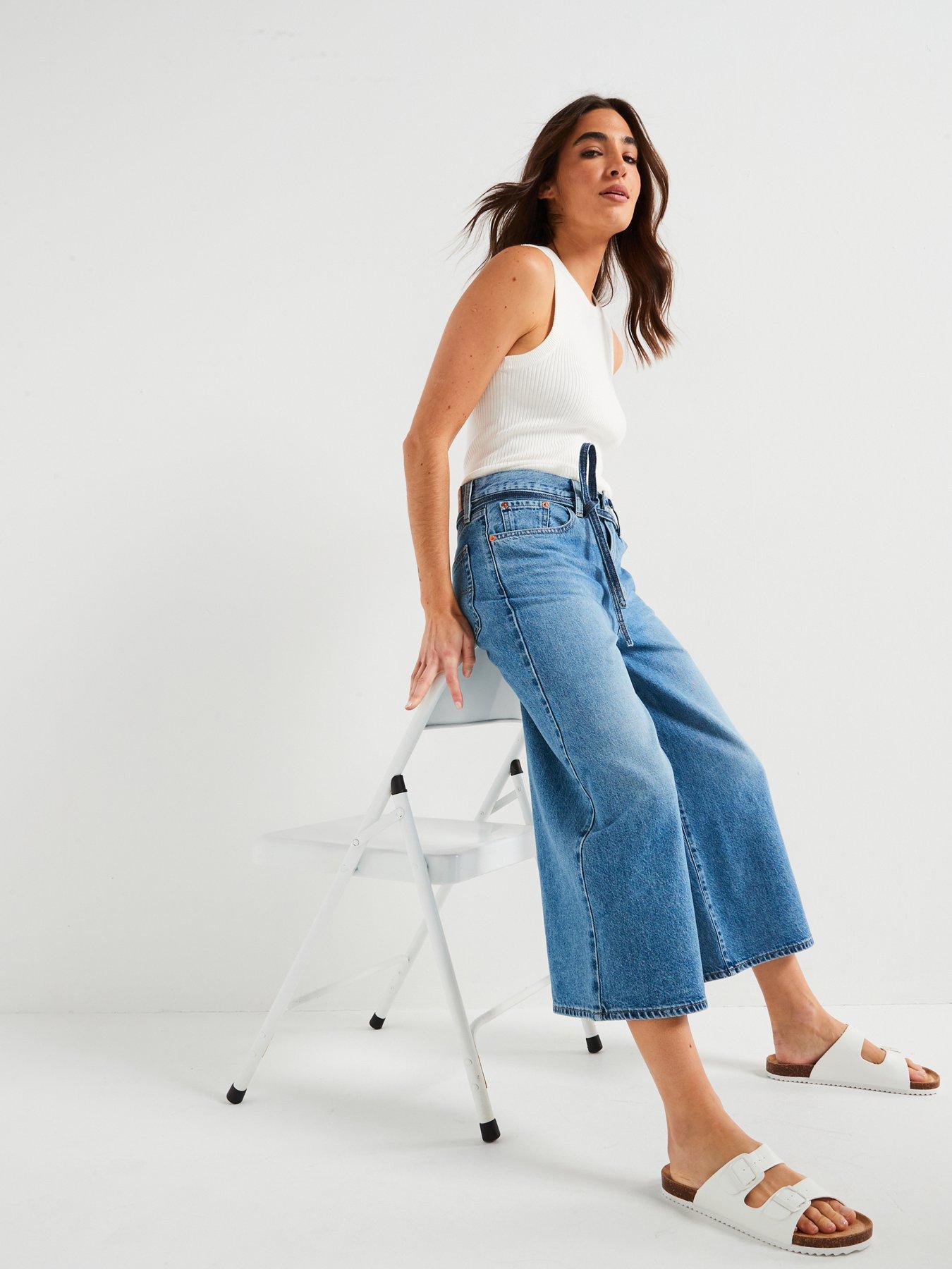 Image 5 of 6 of Levi's Xl Culotte Jeans - Hot And Cold Blue