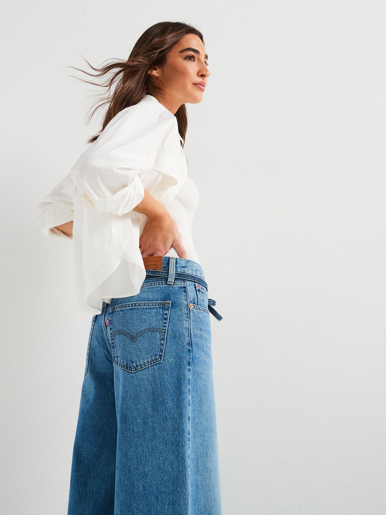 Image 6 of 6 of Levi's Xl Culotte Jeans - Hot And Cold Blue
