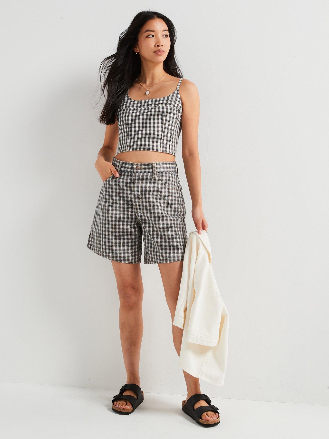 undefined High-rise Baggy Shorts - Milo Plaid Short