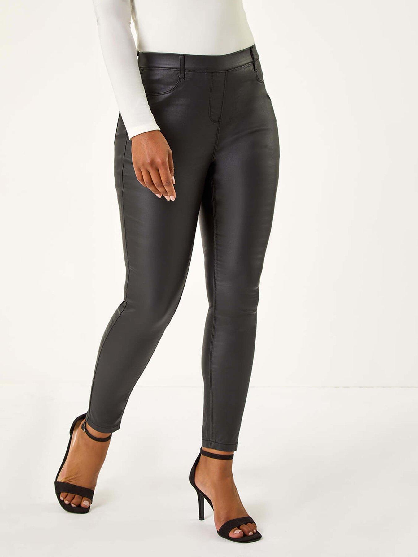 undefined Petite Coated Pull On Jeggings - Black