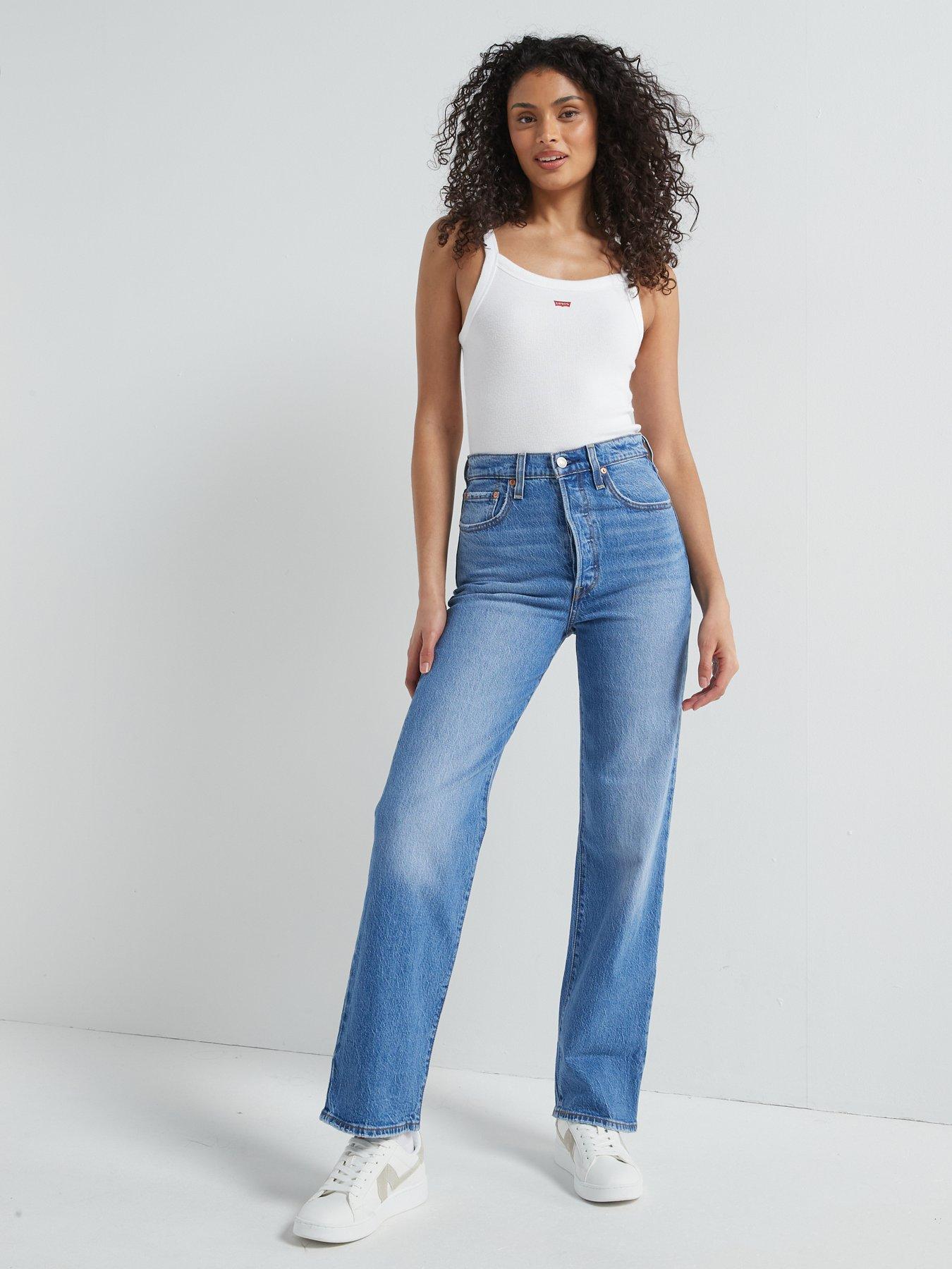 Image 3 of 4 of Levi's Ribcage Straight Ankle Jeans - Dance Around