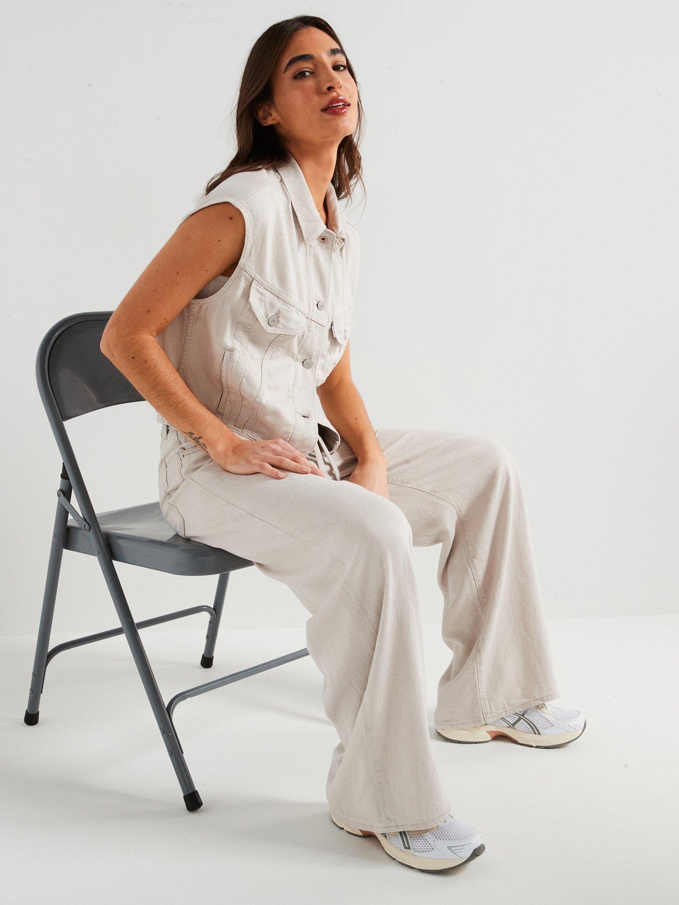 Image 3 of 6 of Levi's Xl Straight Linen+ Denim Jeans - Grey