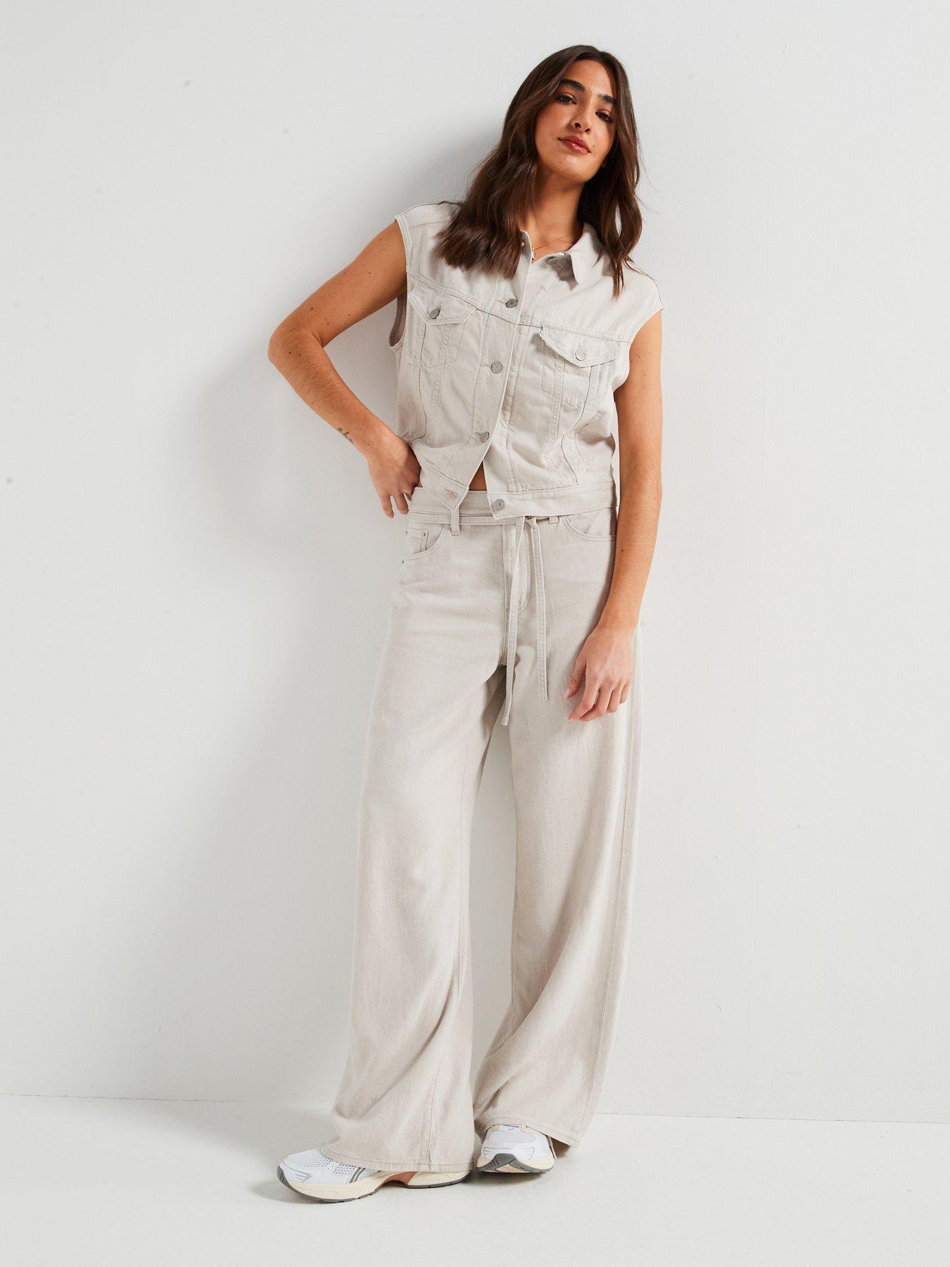 Image 5 of 6 of Levi's Xl Straight Linen+ Denim Jeans - Grey