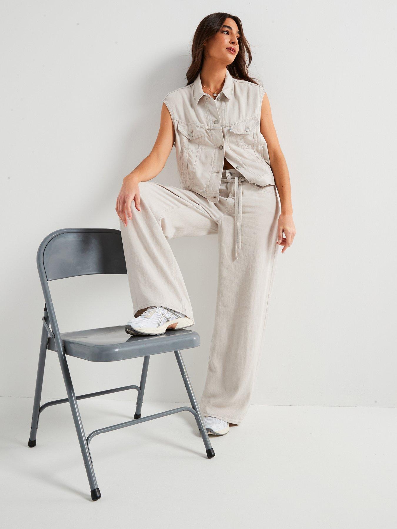 Image 6 of 6 of Levi's Xl Straight Linen+ Denim Jeans - Grey
