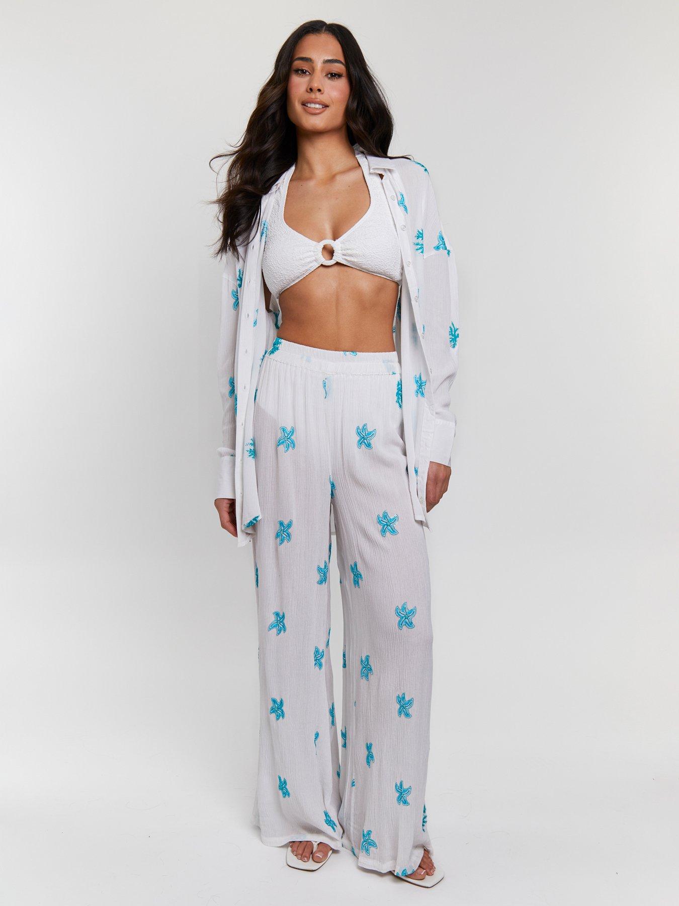 undefined Embroidered Long sleeve Shirt - Blue