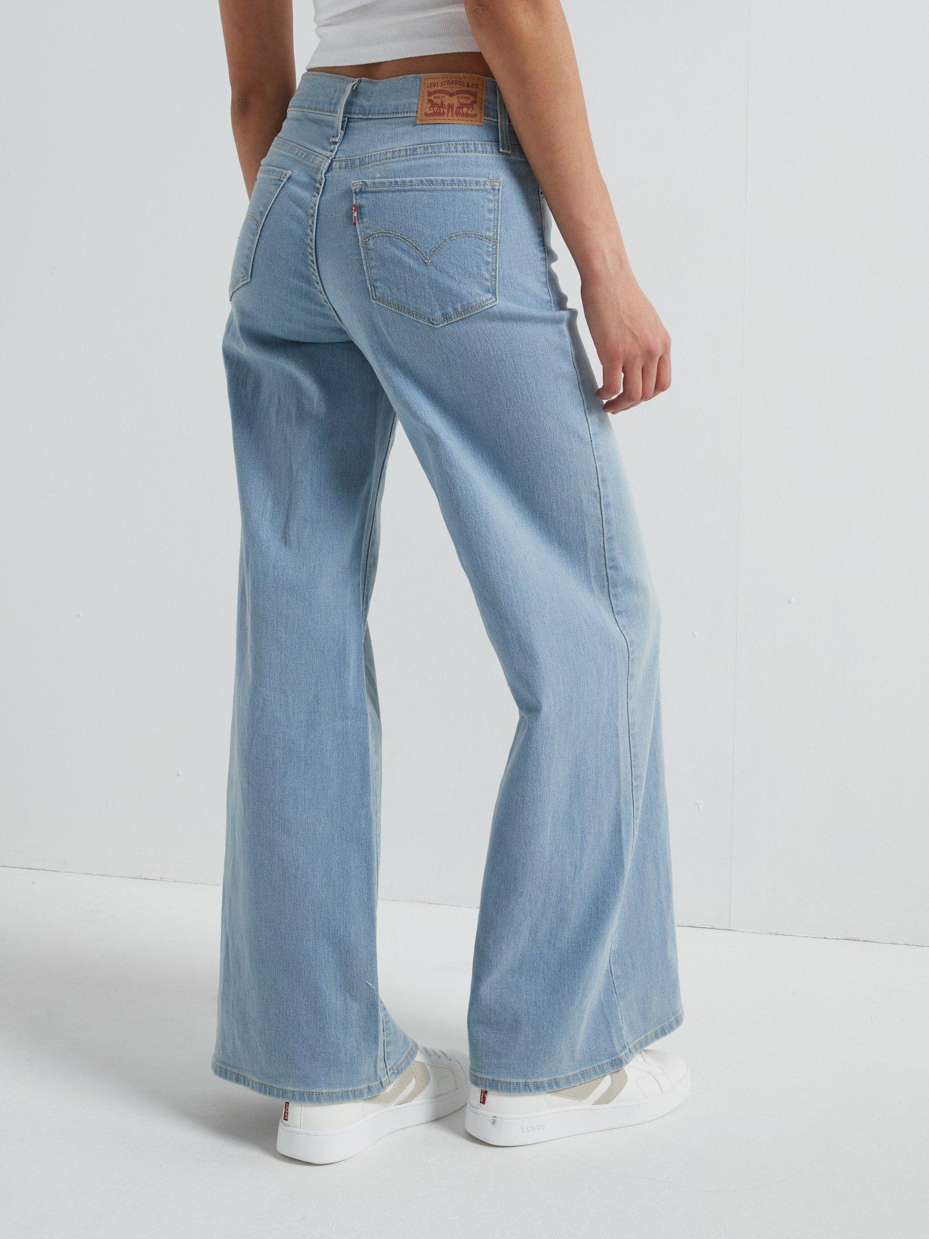 Image 2 of 6 of Levi's 318&trade; Shaping Wide Leg Jeans - Tall Glass Of Water - Blue