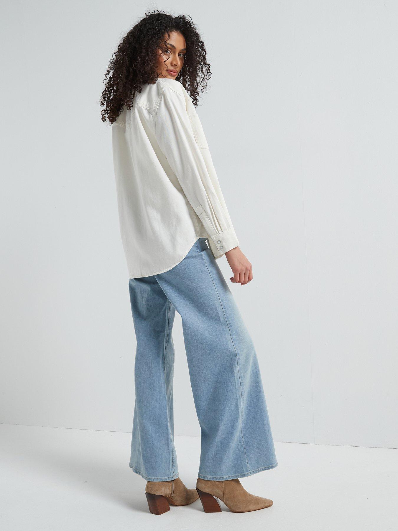 Image 4 of 6 of Levi's 318&trade; Shaping Wide Leg Jeans - Tall Glass Of Water - Blue