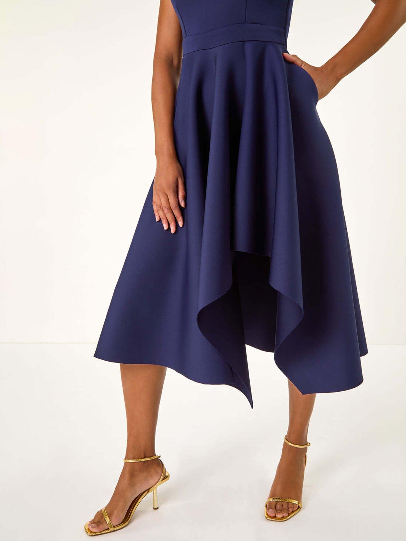 Midi Dress With Asymmetric Hem 01022631518
