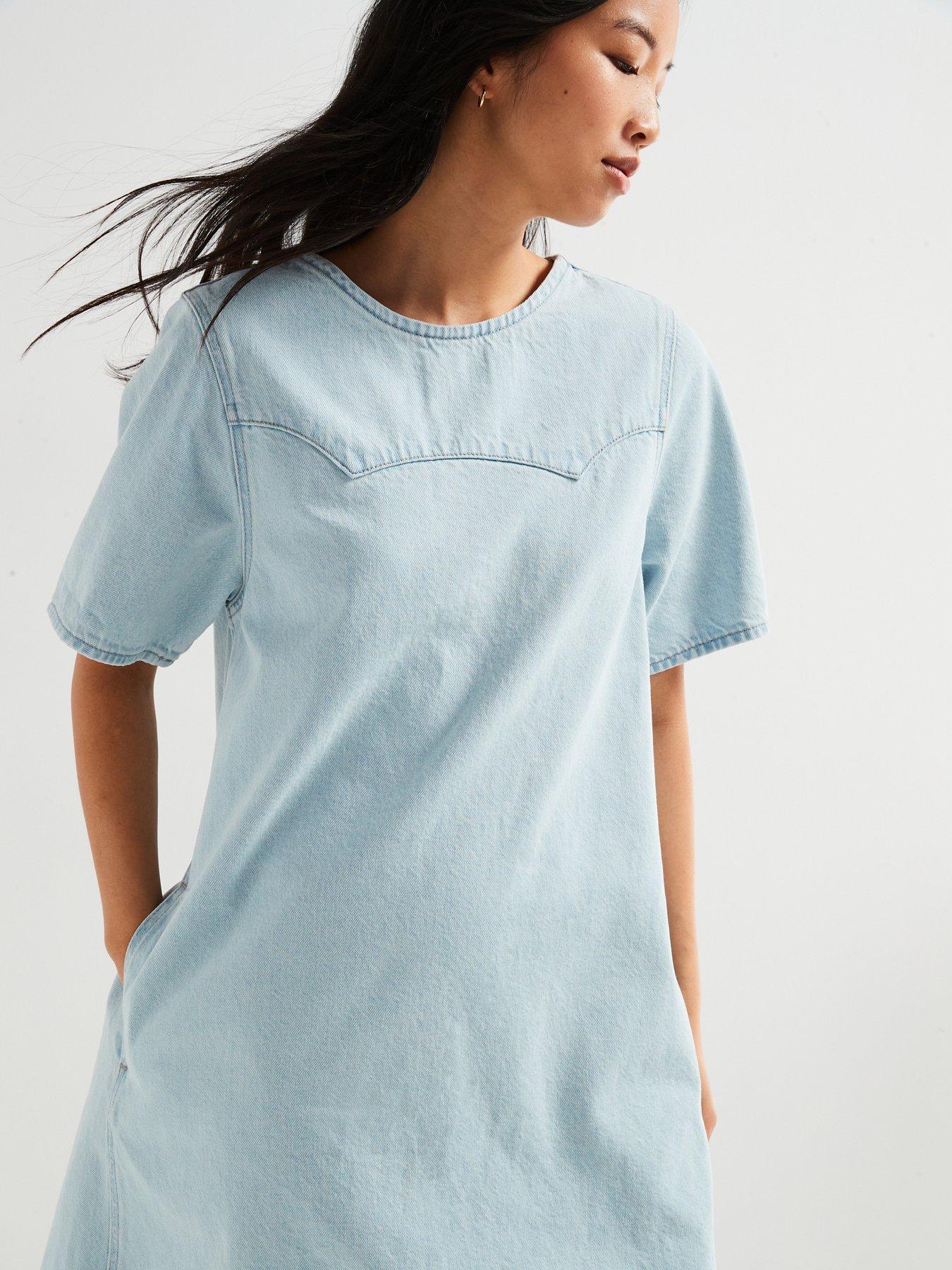 undefined Denim Tee Dress - Put It On Ice