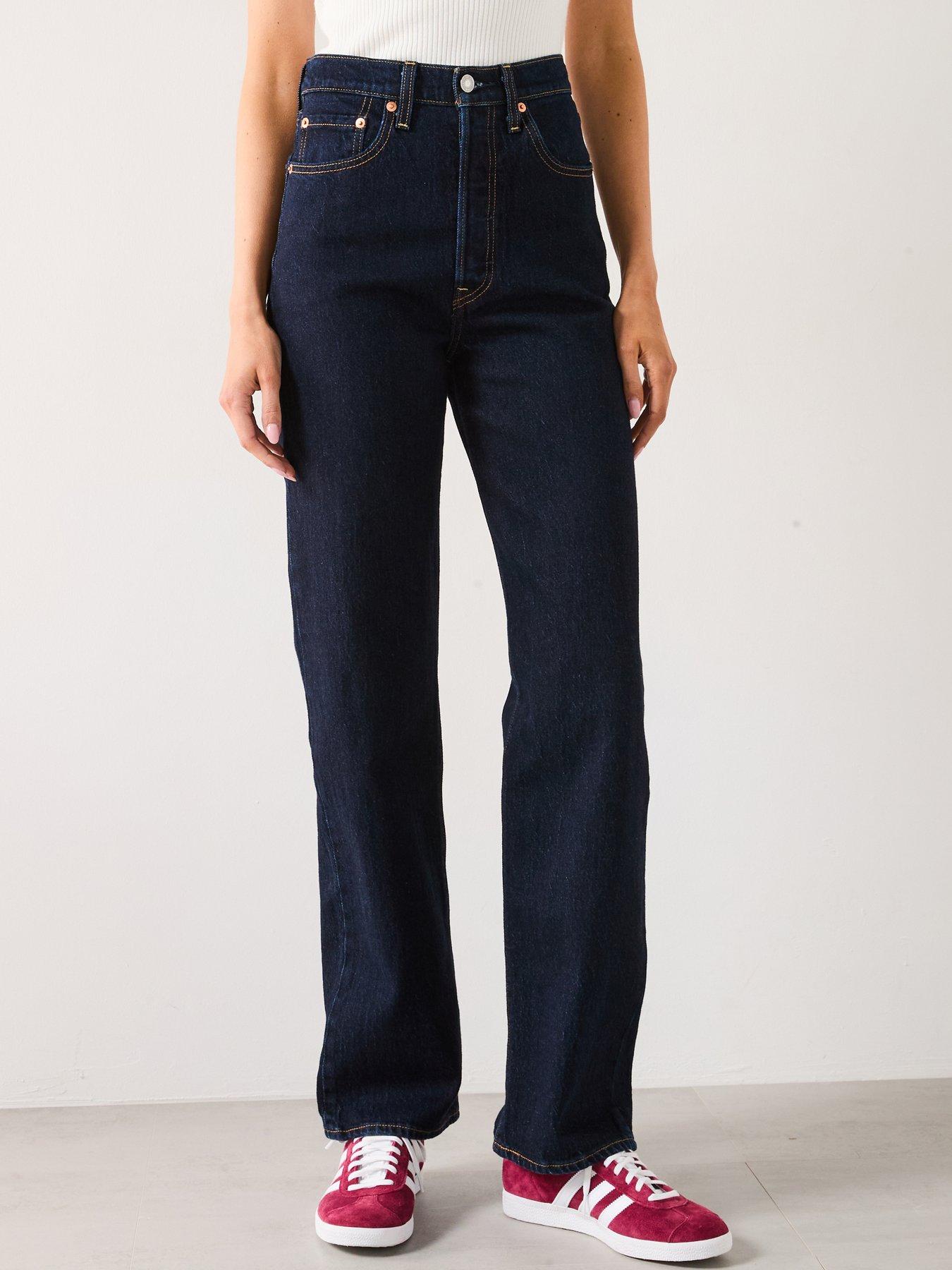 Levi's Women's Ribcage Full-length Jeans, Blue, Size 30, Inside Leg 32, Women