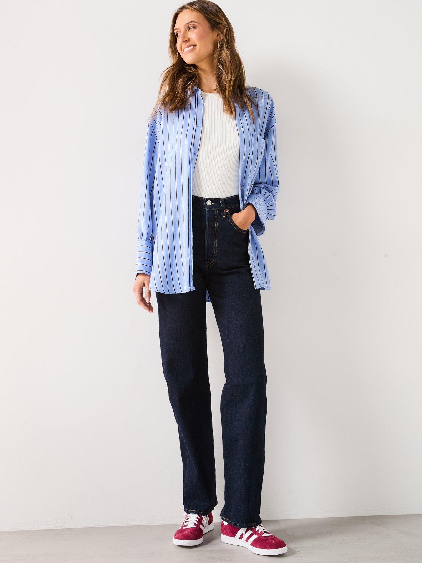 Image 3 of 5 of Levi's Ribcage Full-Length Straight Fit Jeans - Small Course