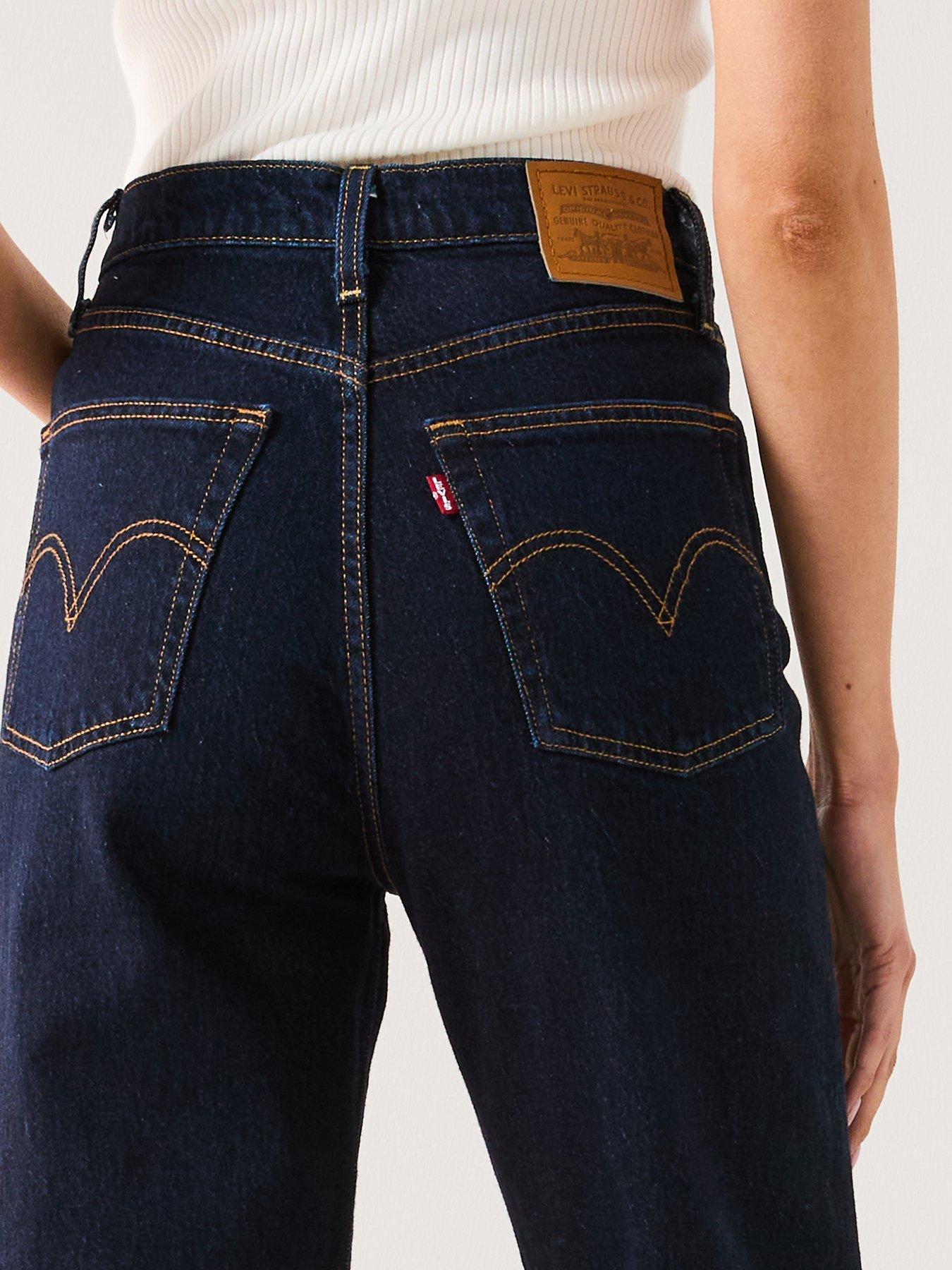Image 4 of 5 of Levi's Ribcage Full-Length Straight Fit Jeans - Small Course