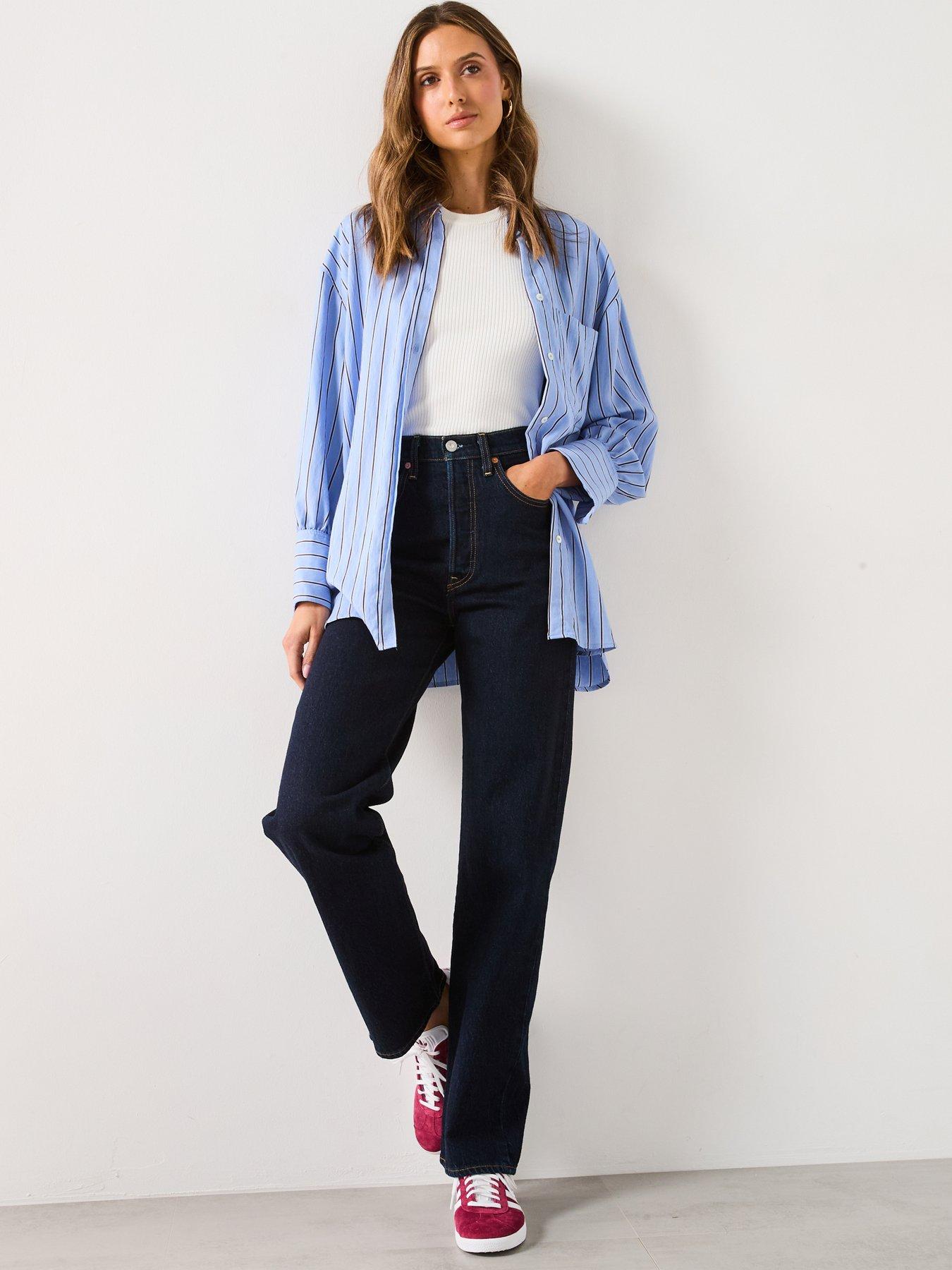 Image 5 of 5 of Levi's Ribcage Full-Length Straight Fit Jeans - Small Course