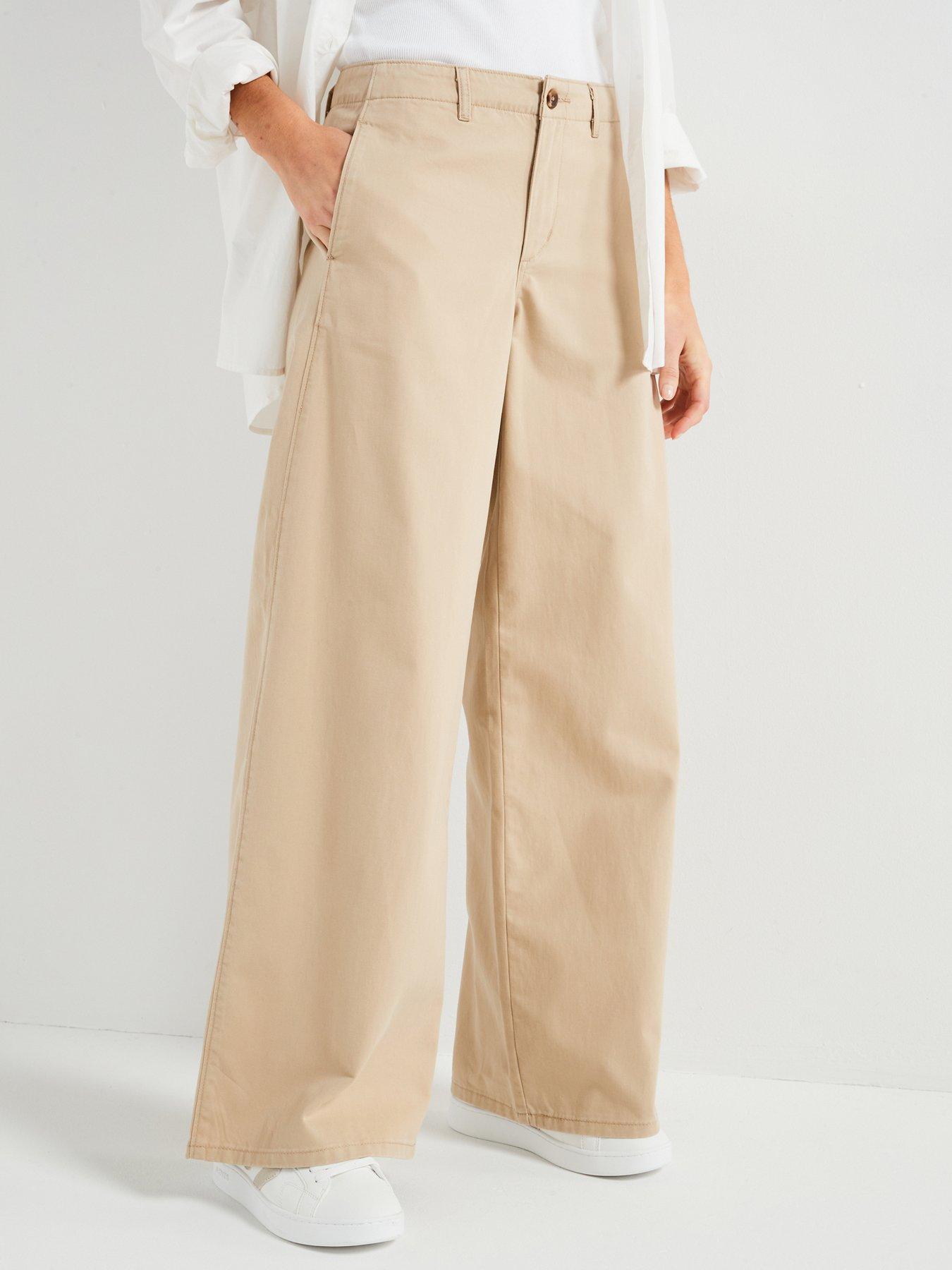 undefined Xl Wide Leg Chino - Safari