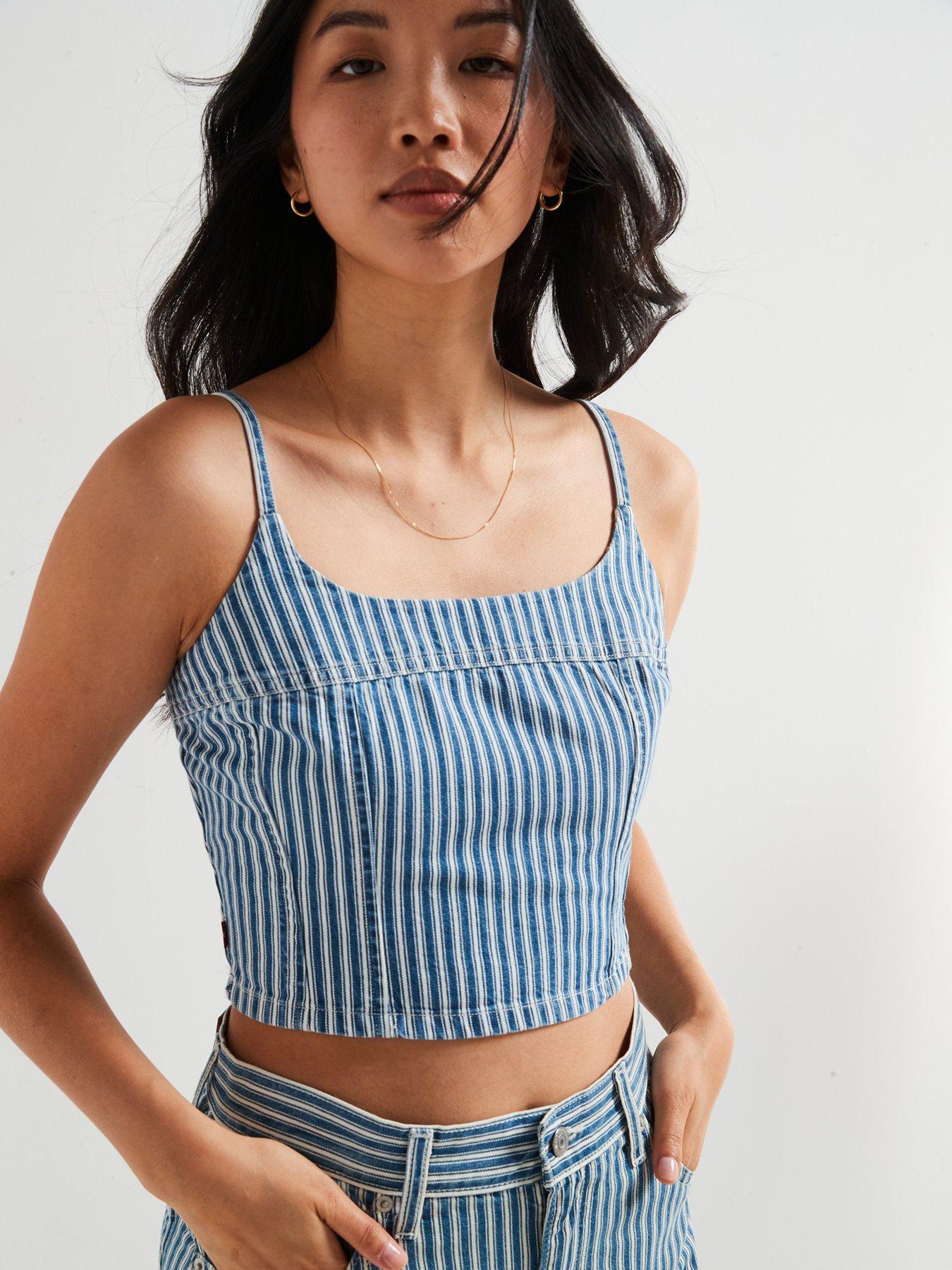 Image 4 of 6 of Levi's Jadine Denim Cami - Mischa Stripe Denim