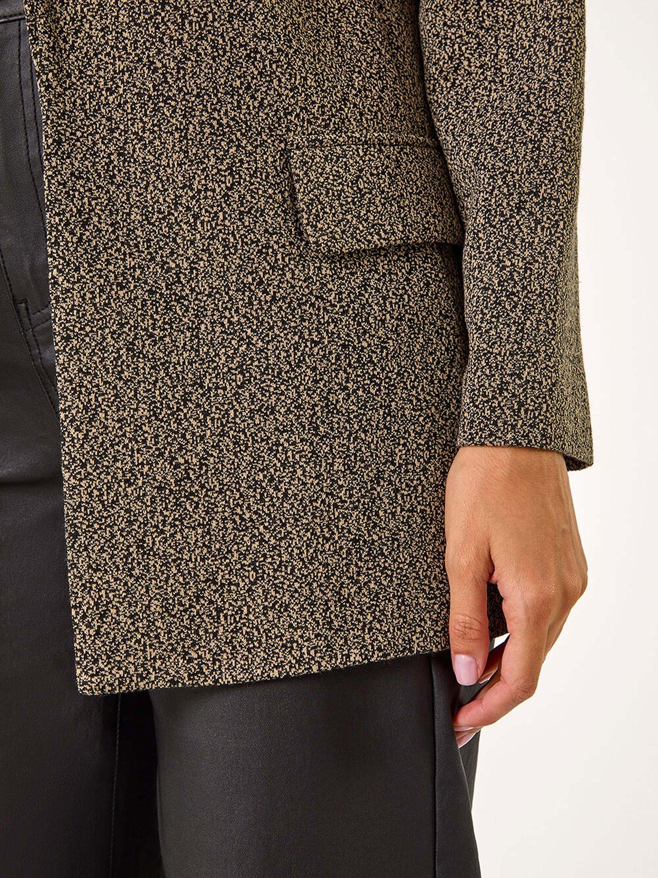 Roman Longline Textured Jersey Blazer Beige Very