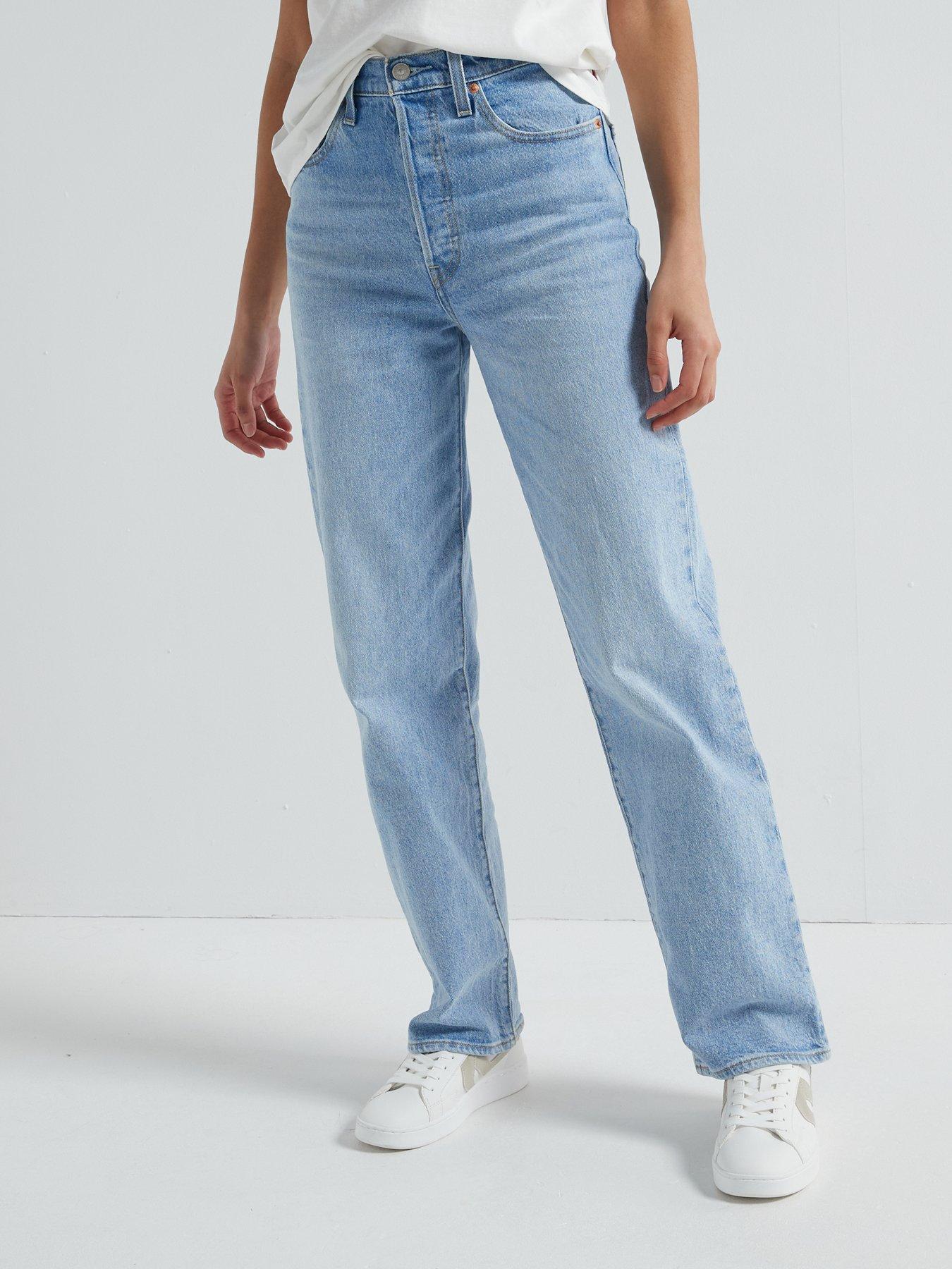 Image 1 of 6 of Levi's Ribcage Full-length Jeans - Samba Tango Light Blue