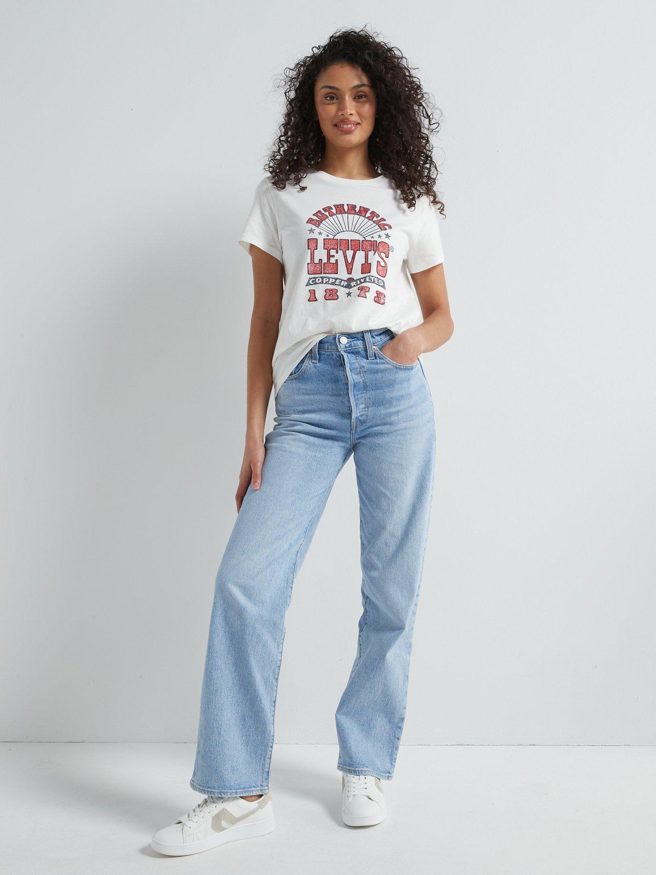 Image 3 of 6 of Levi's Ribcage Full-length Jeans - Samba Tango Light Blue