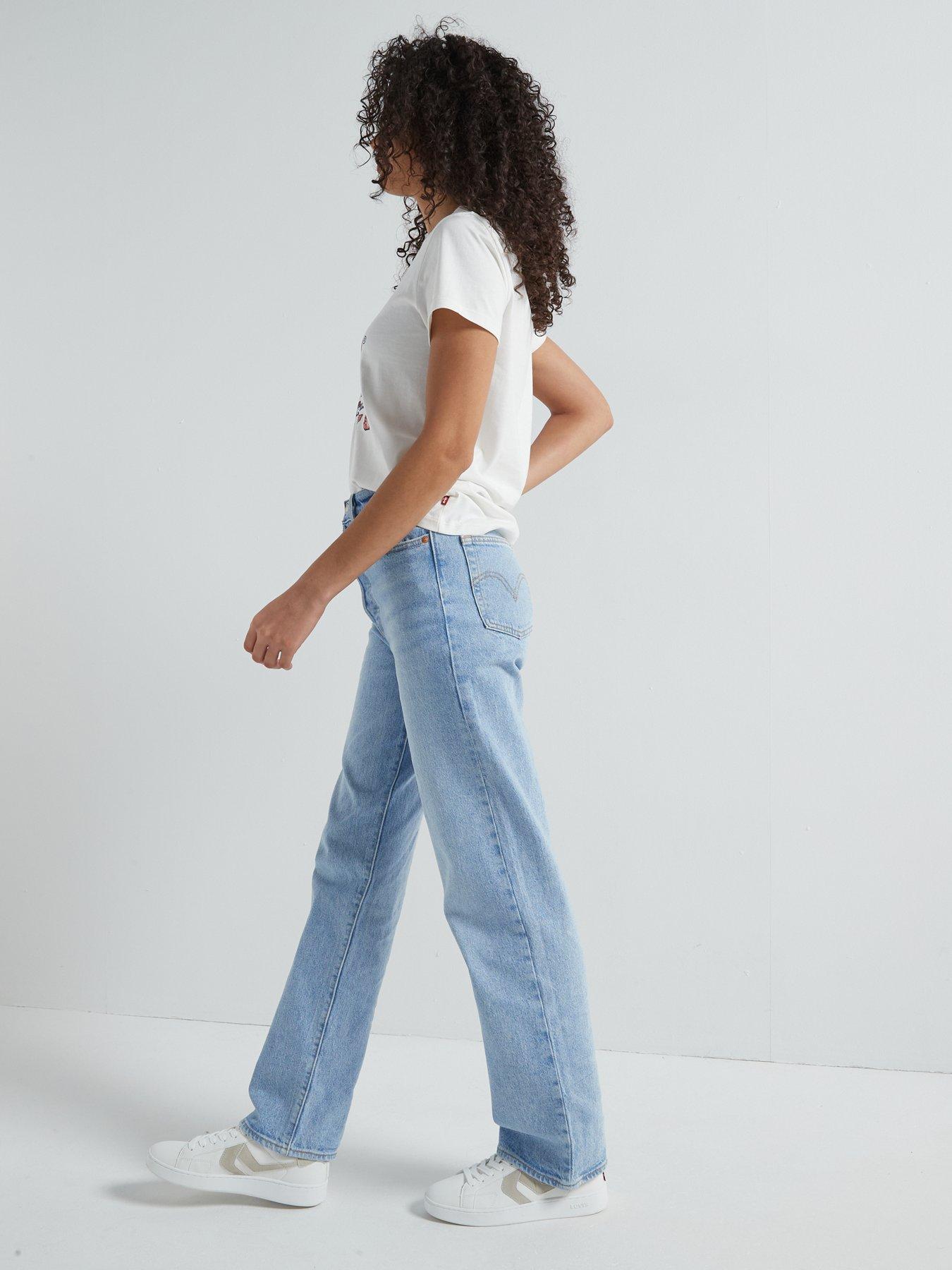 Image 5 of 6 of Levi's Ribcage Full-length Jeans - Samba Tango Light Blue