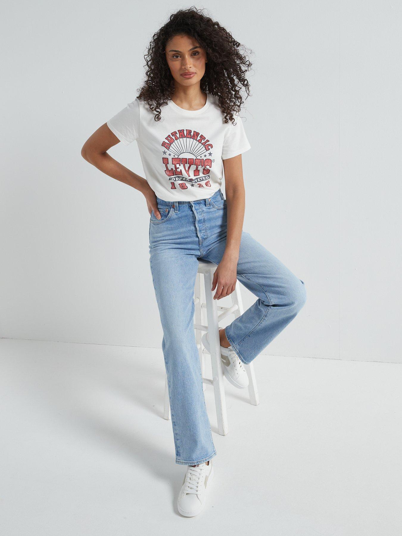 Image 6 of 6 of Levi's Ribcage Full-length Jeans - Samba Tango Light Blue