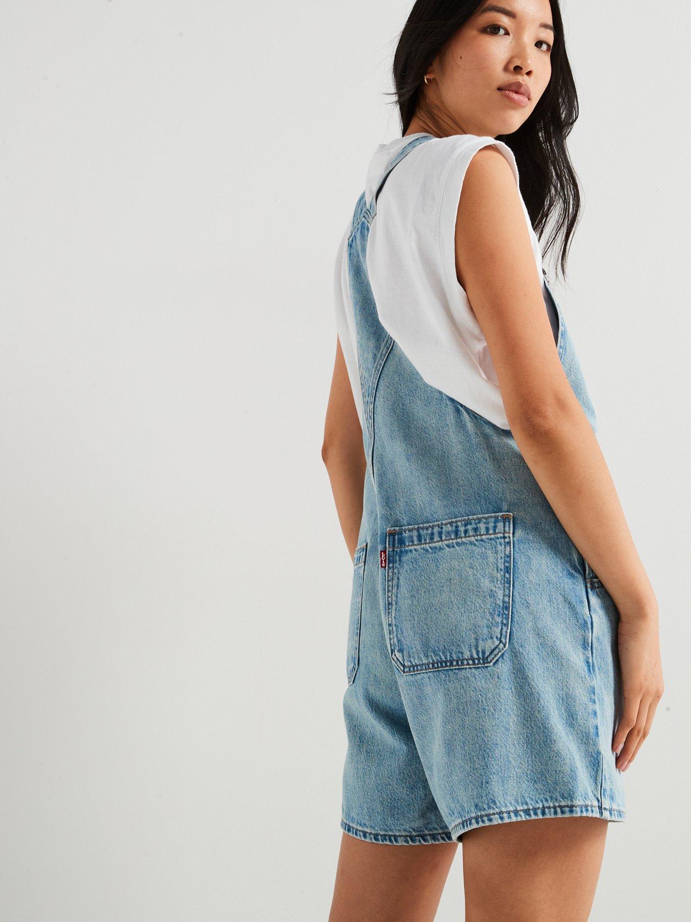 Image 6 of 6 of Levi's Utility Shortalls - Summer Job - Blue