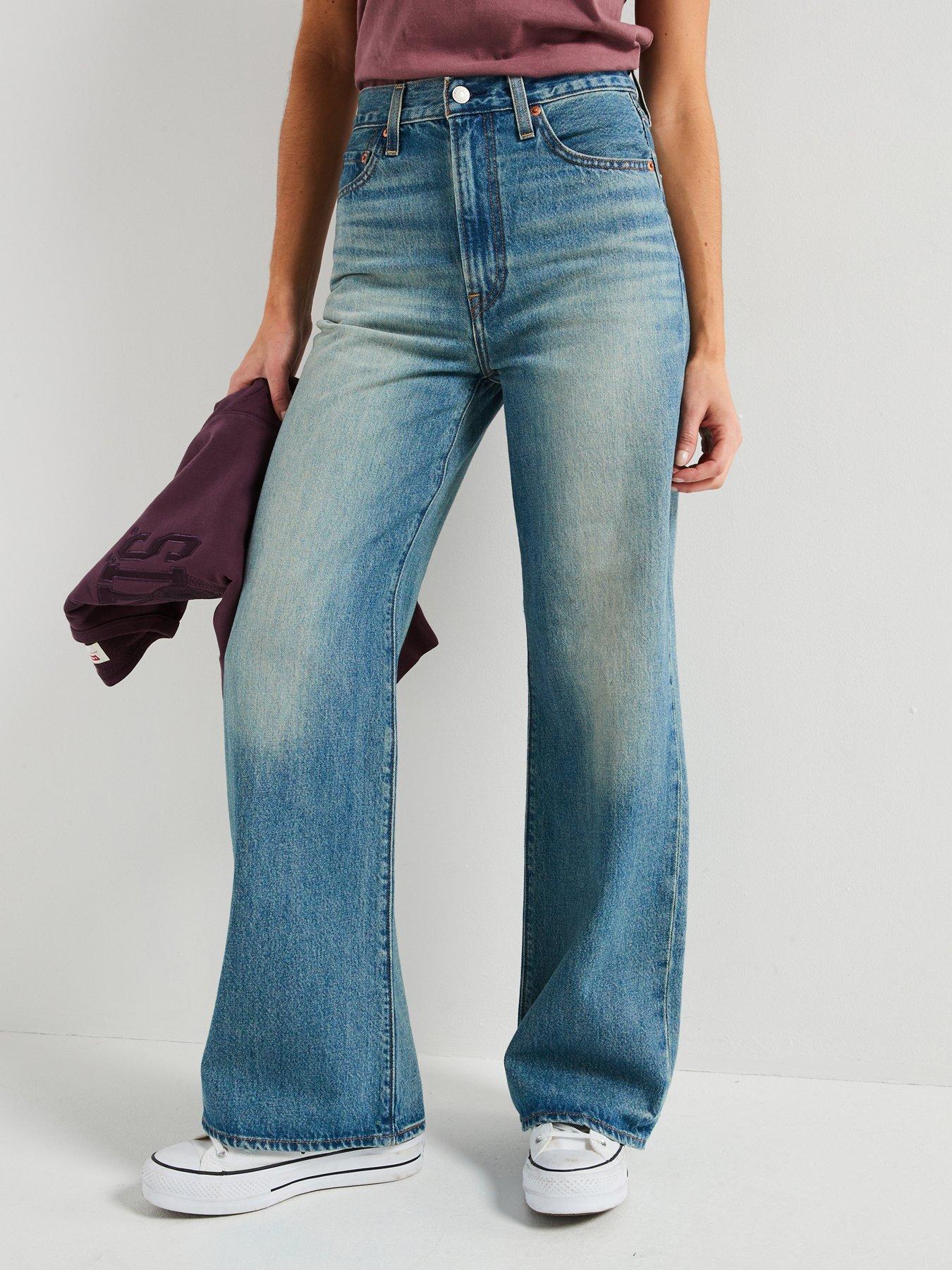 undefined Ribcage Wide Leg Jeans - Tint Story Blue