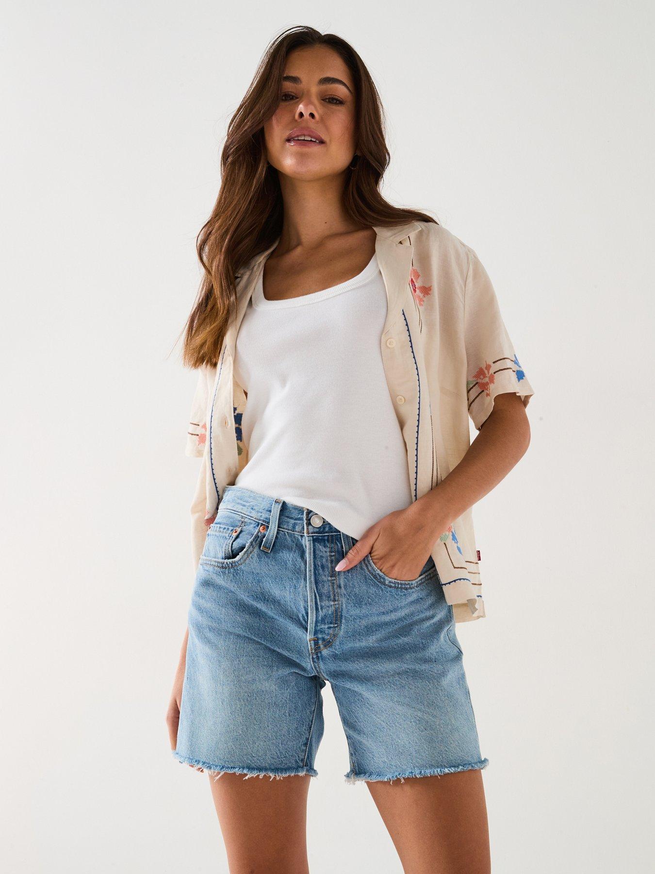 Mid Rise Levis Shorts Womens Jean Shorts Levi's 501® Mid-thigh