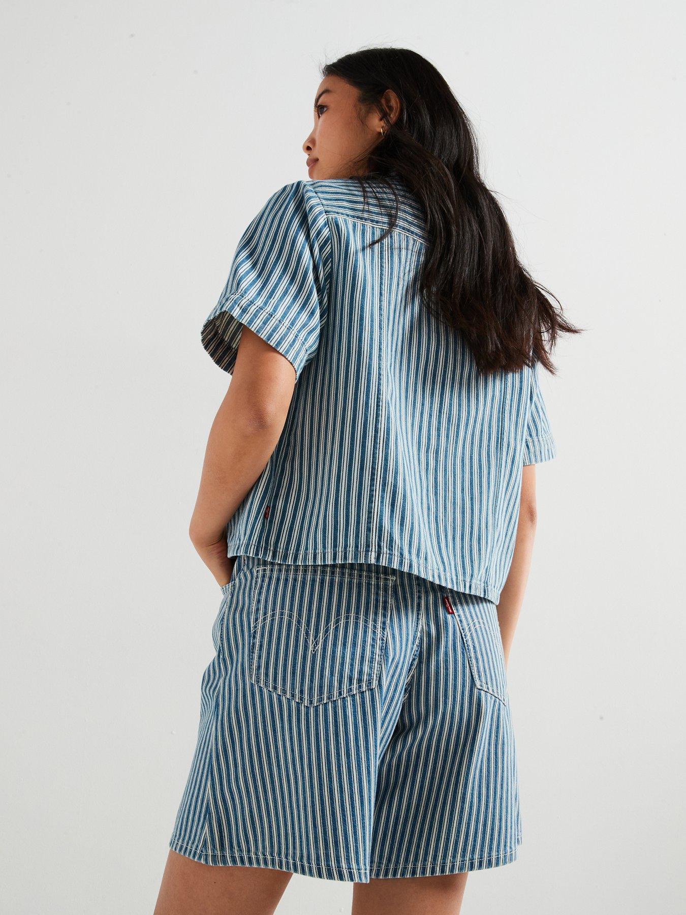 Levi's Rinoa Camp Shirt - Mischa Stripe Denim | Very
