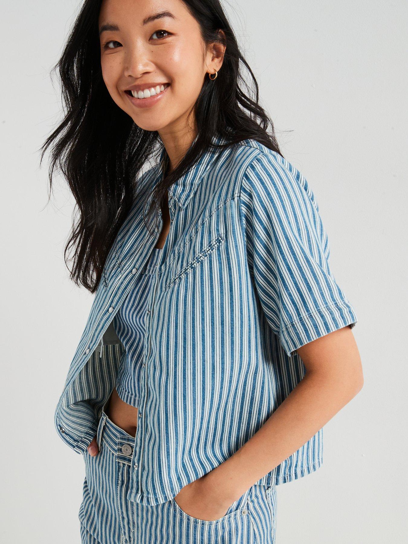 Levi's Rinoa Camp Shirt - Mischa Stripe Denim | Very