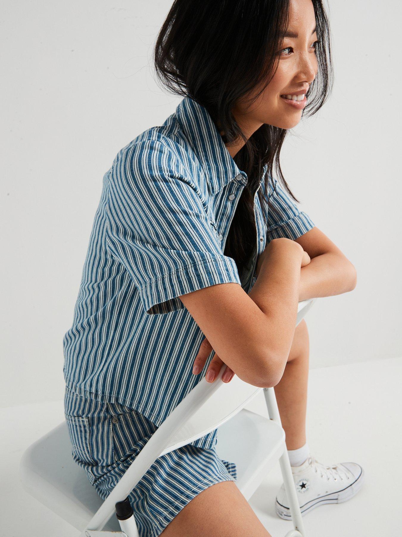 Levi's Rinoa Camp Shirt - Mischa Stripe Denim | Very