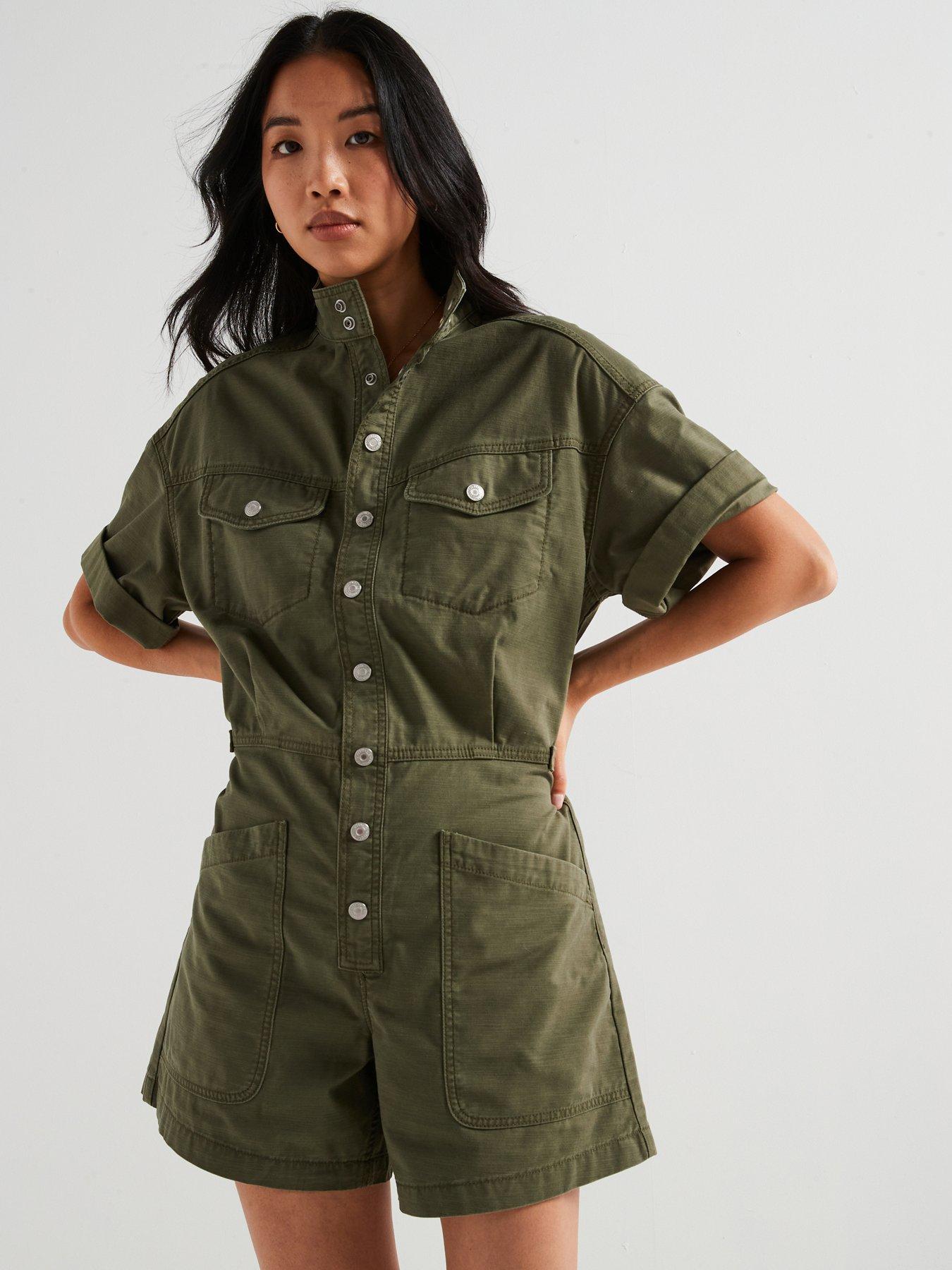 Wide Leg Love Culture Rompers Levi's Short-sleeve Surplus Romper