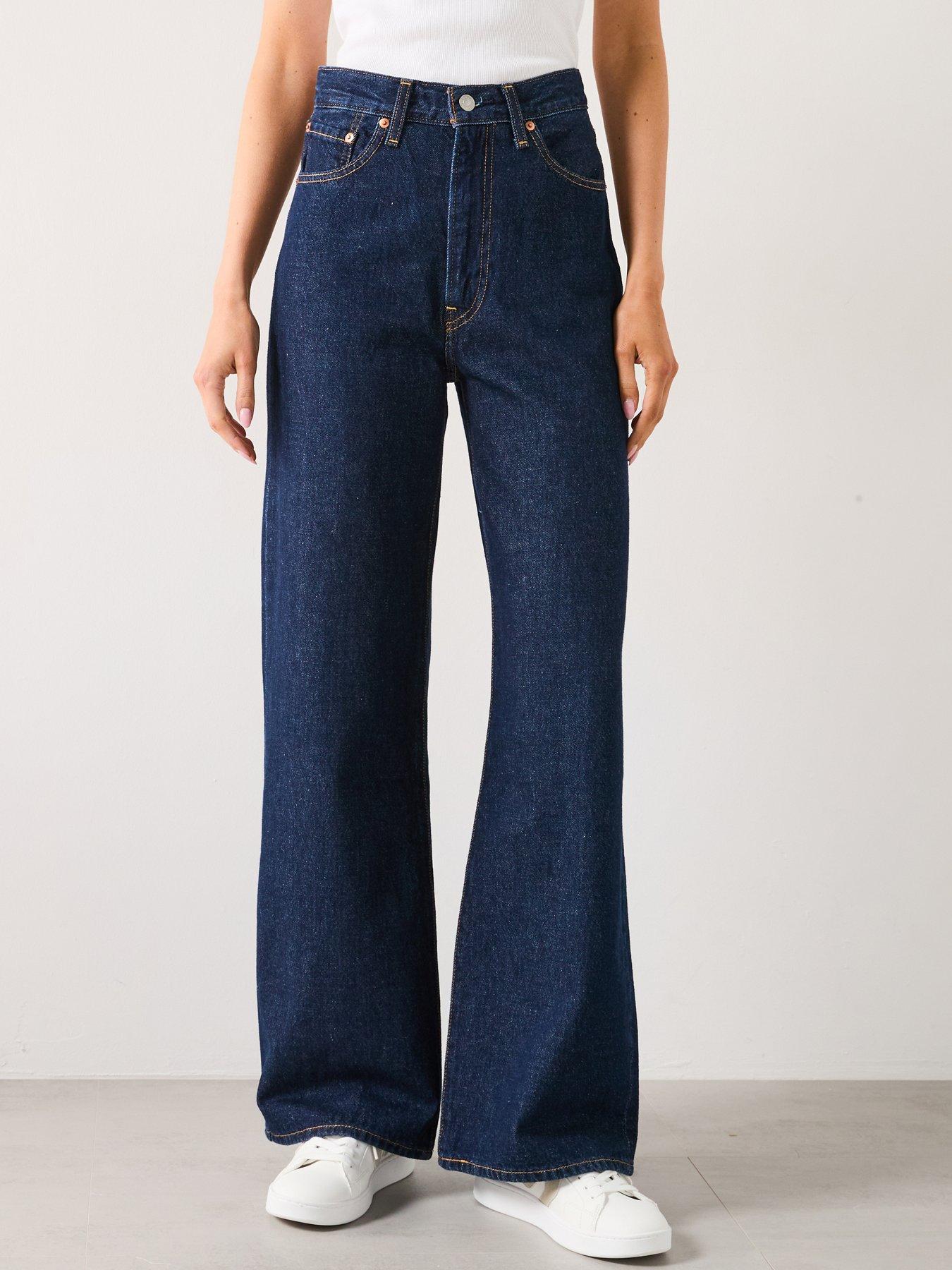 Levi's Ribcage Wide Leg H223, Blue, Size 31, Inside Leg 32, Women