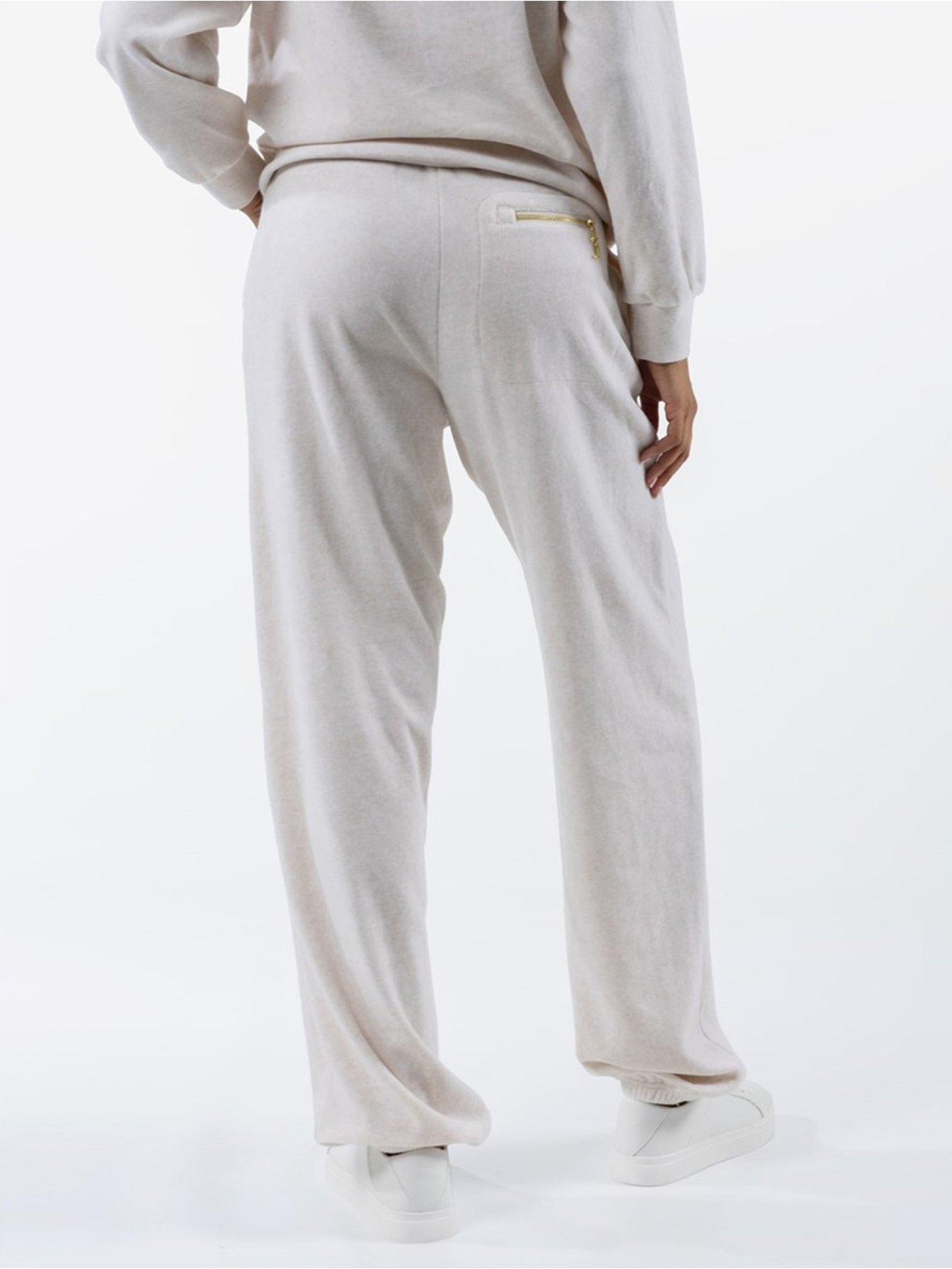 Image 2 of 5 of Juicy Couture Velour Elasticated Joggers - Beige