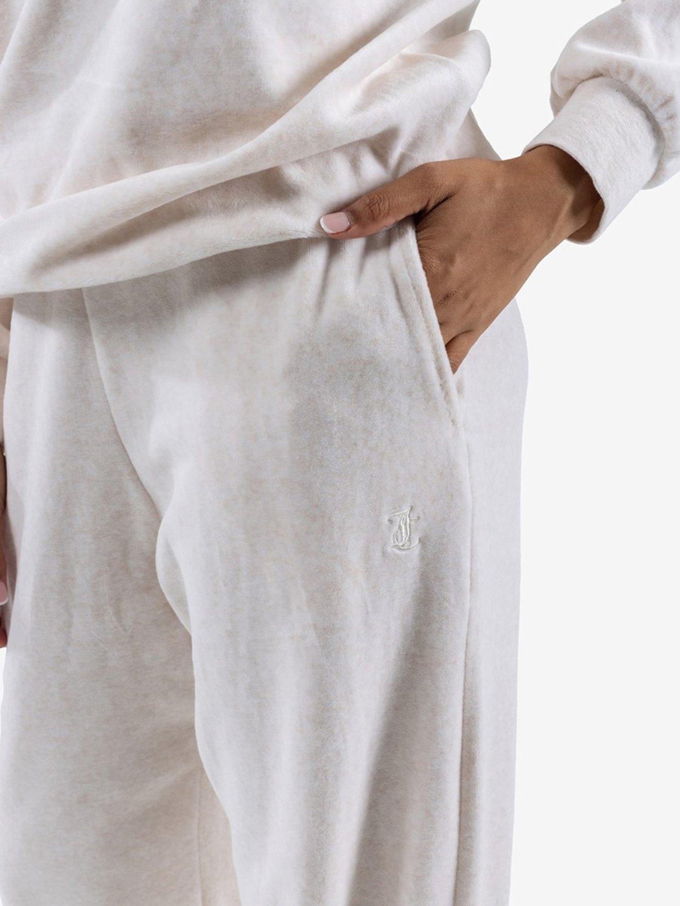 Image 4 of 5 of Juicy Couture Velour Elasticated Joggers - Beige