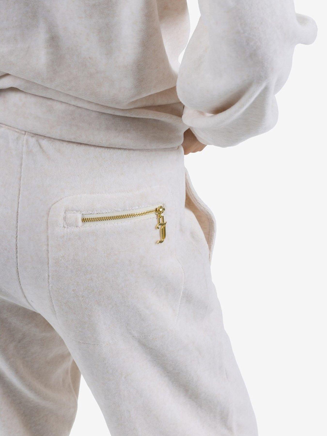 Image 5 of 5 of Juicy Couture Velour Elasticated Joggers - Beige