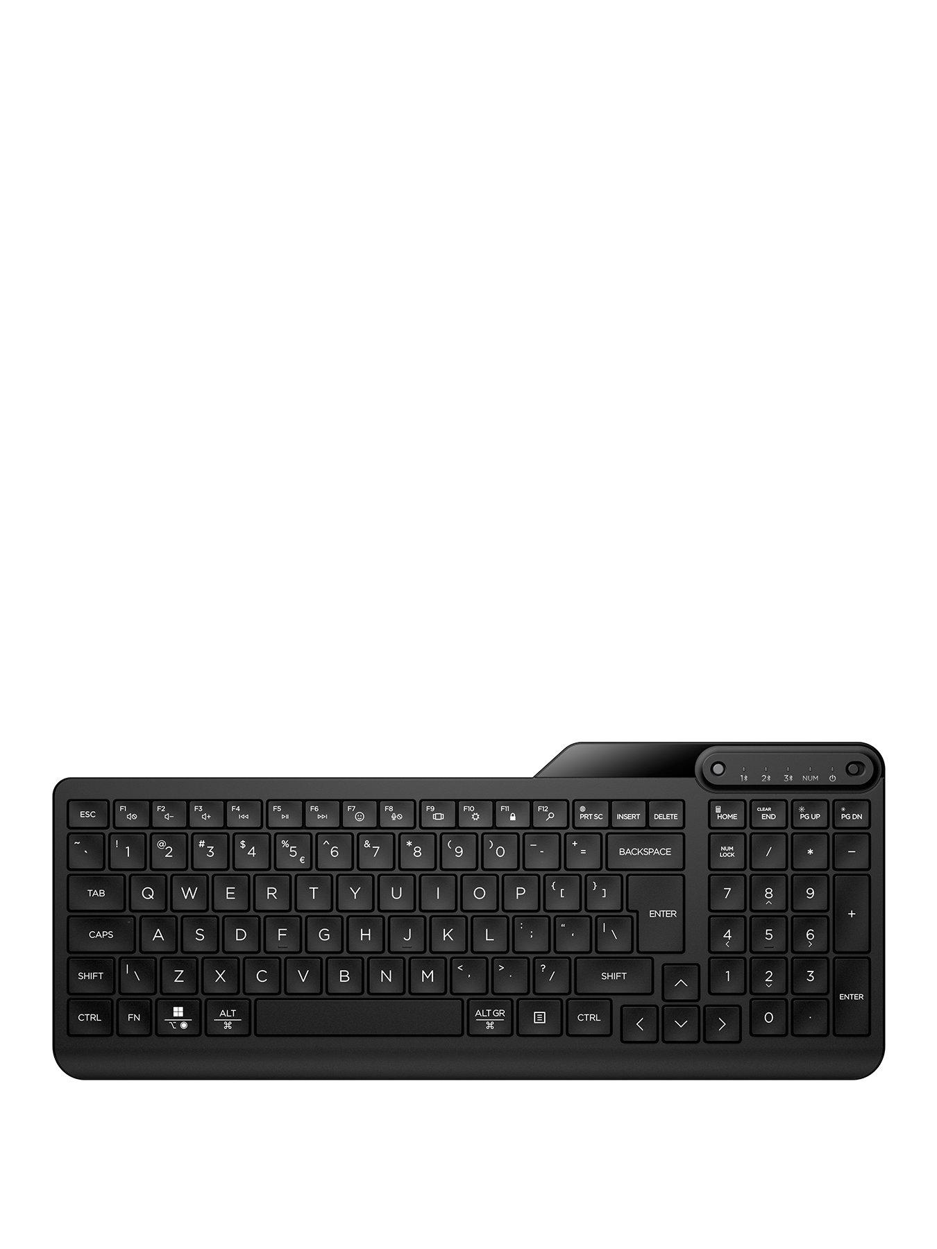 undefined 460 Multi-Device Wireless Bluetooth Keyboard - Compact  &  Portable - 12 Programmable Buttons - Up to 24 Months Battery  -  Black